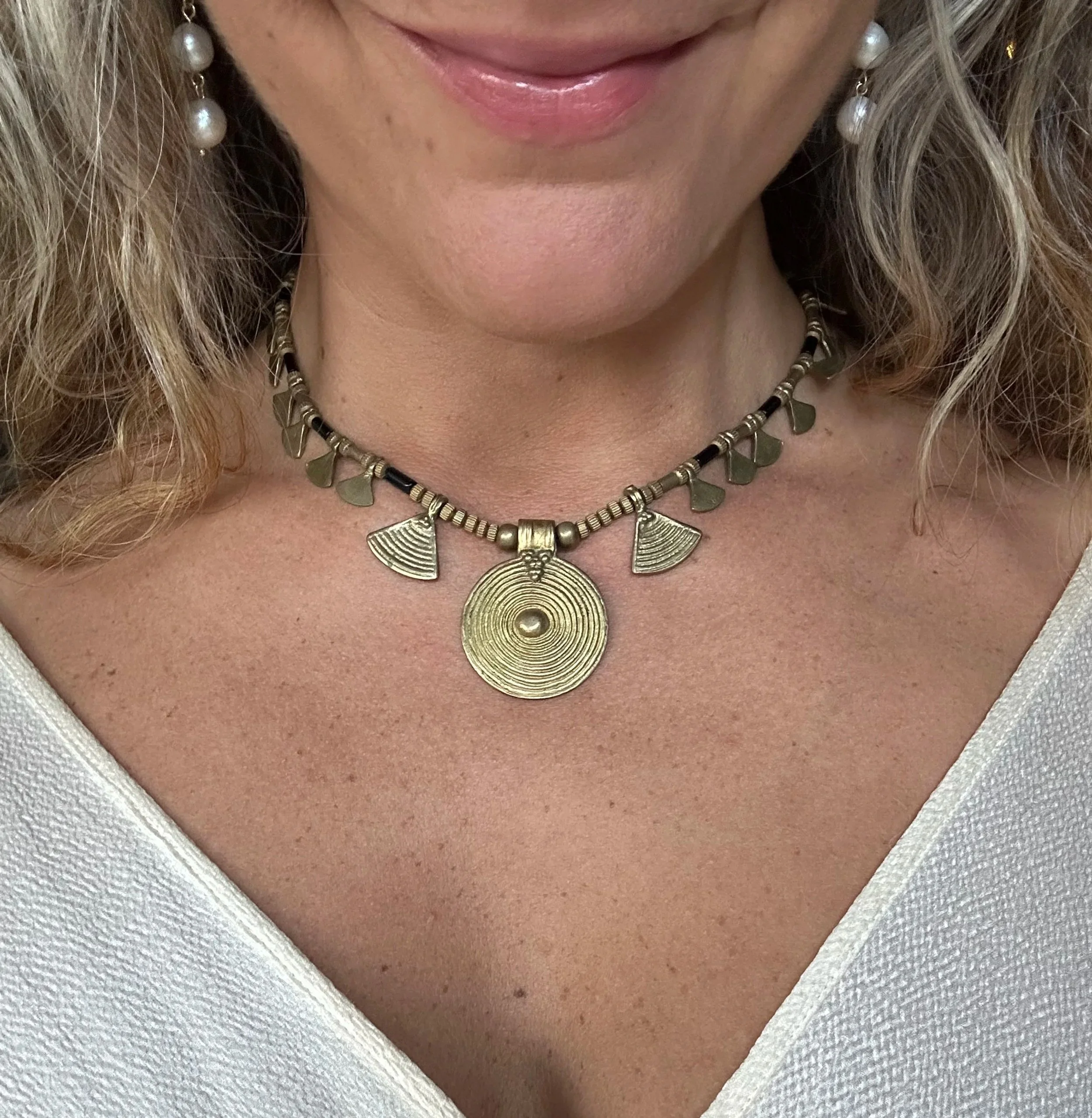 Vintage brass necklace