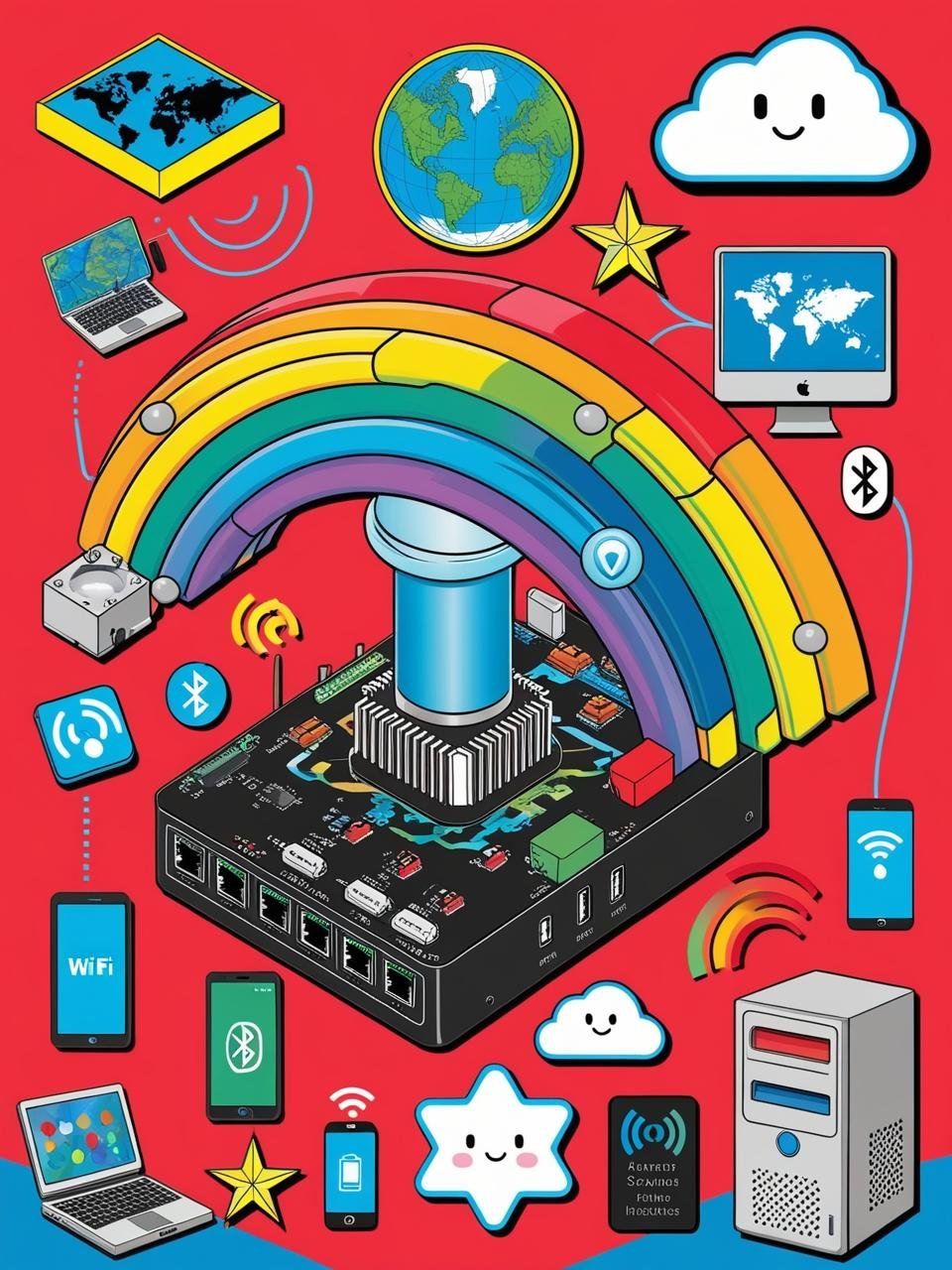 in the middle of the digital computer with codes and colorful high geometry formed colorful beamed digital rainbow together with computer network with advanced software seen from the w - 2025-05-13T040259.870.jpg