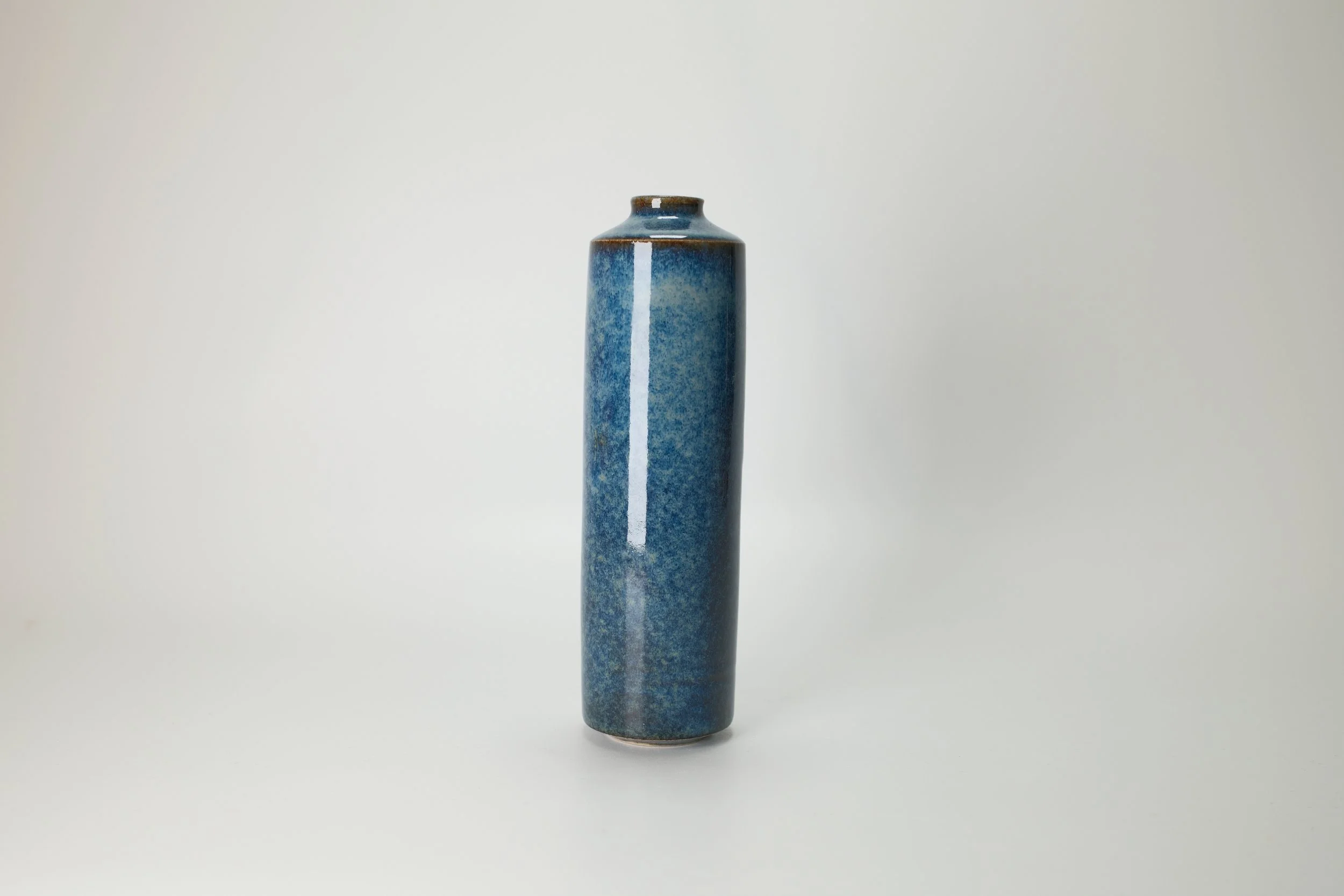 Slim Blue Column Vase No. 14