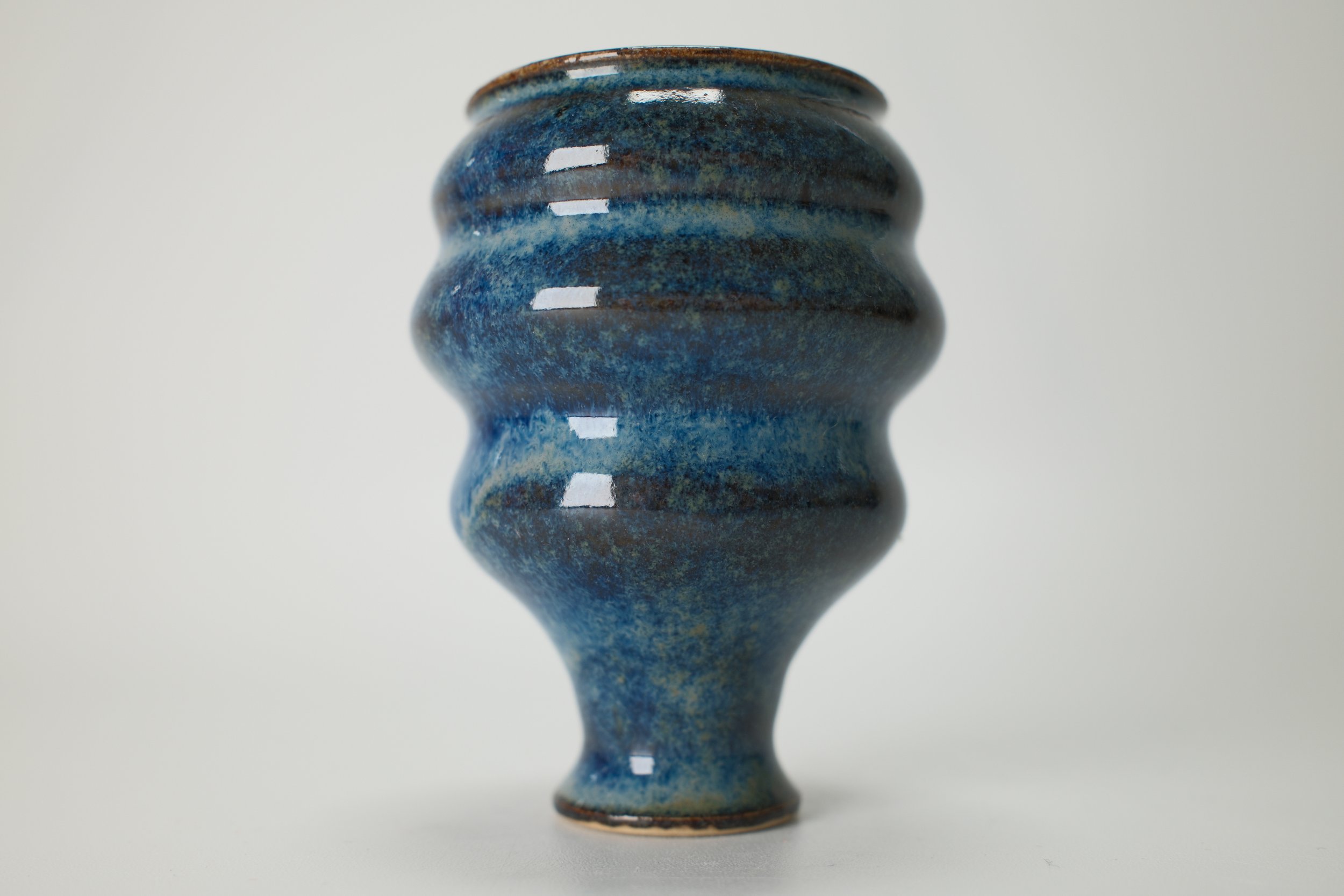 Indigo Ripple Mini Vase No. 66