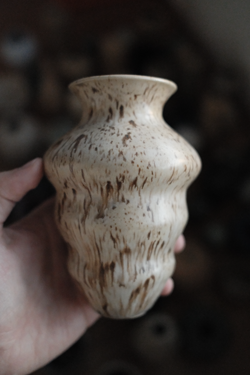 Textured Cream Vase No. 78