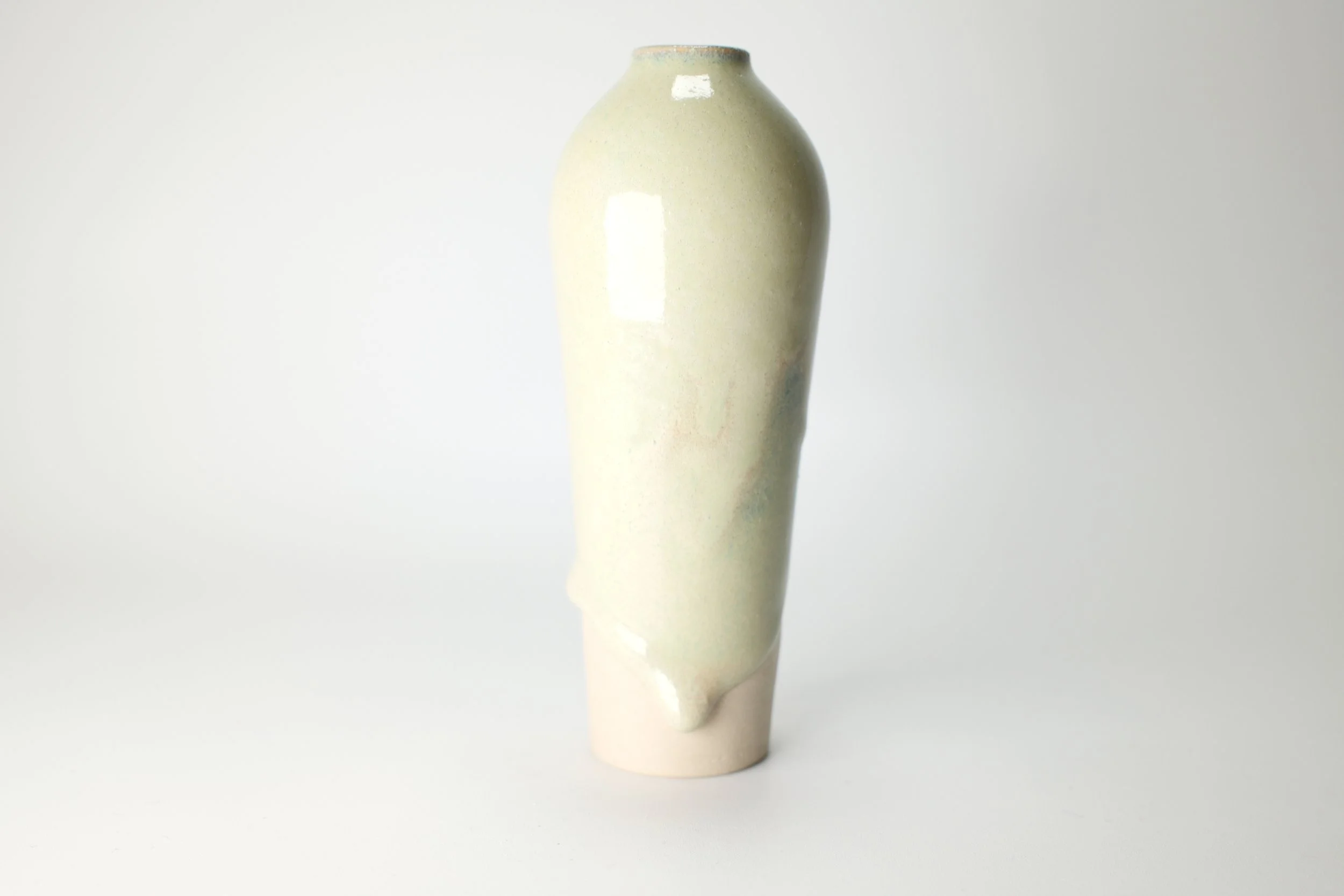Soft Green Drip Vase No. 22