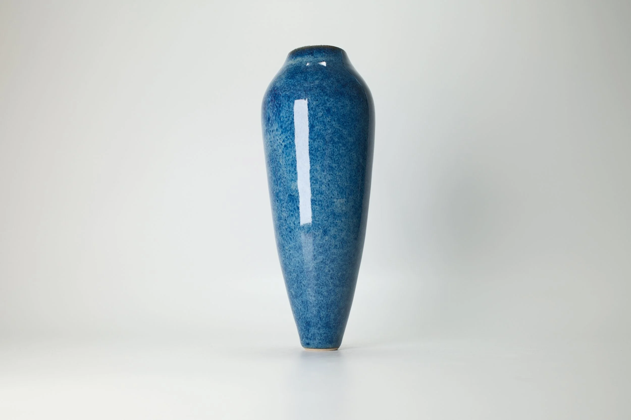 Ocean-Blue Ovoid Bottle No. 8