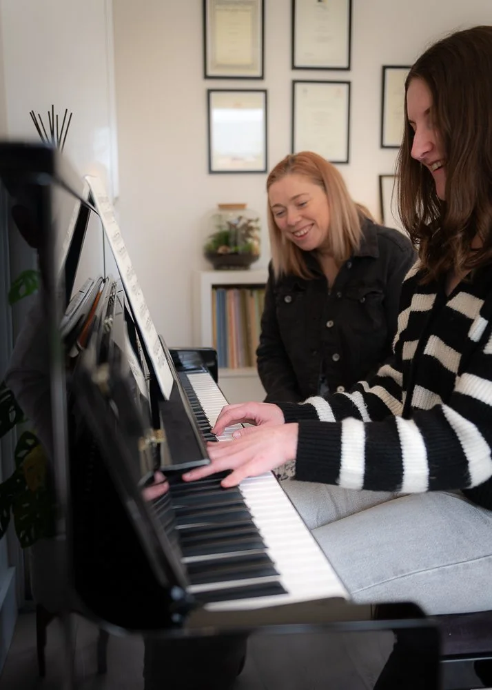 A little focus, a little fun — learning piano is all about small wins and shared moments along the way.