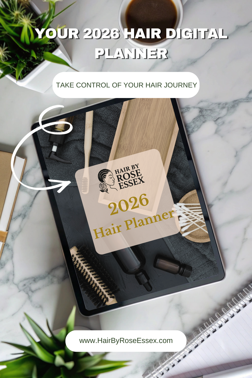2026 Digital Hair Planner [Editable PDF version] - Hair By Rose Essex
