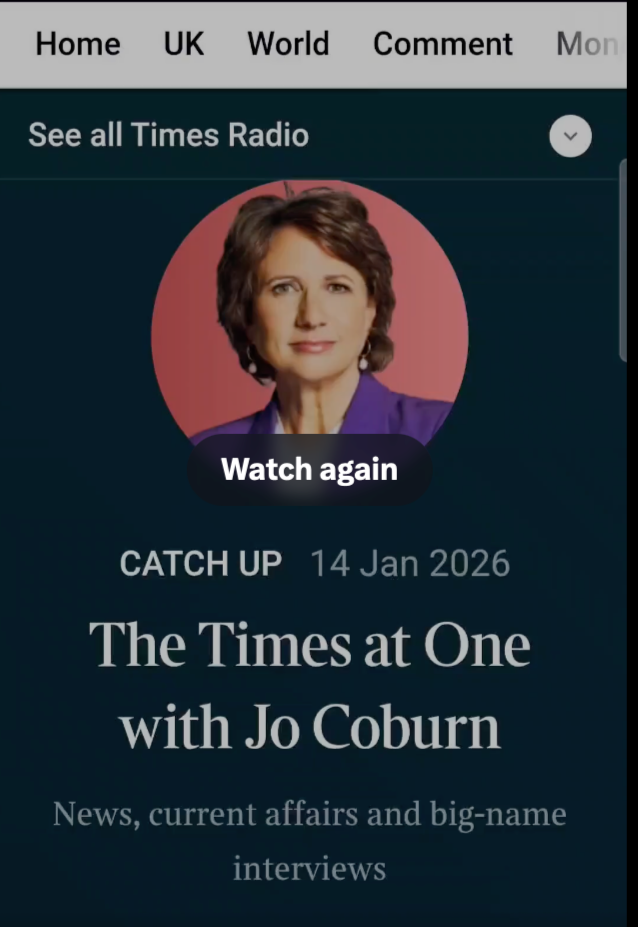 The real world impact on women and girls in sport due to @bphillipsonMP
 delaying publishing the Supreme Court ruling guidance from @EHRC

Listen to the first half of the @TimesRadio
 @Jo_Coburn interview with SEEN in Sport Spokeswomen, Su Wong