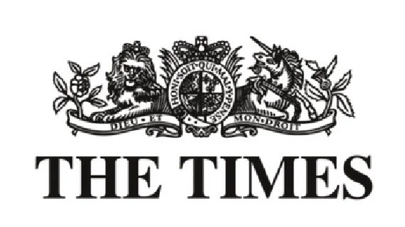 The logo of The Times newspaper featuring a crest with a lion and a unicorn, and the text 'THE TIMES' in bold capital letters.