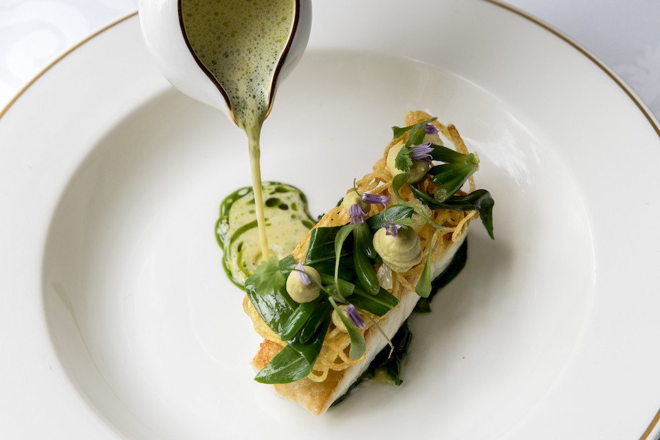 The chefs work closely with local suppliers and the hotel's gardening team to ensure the menu's ingredients are fresh and seasonal.