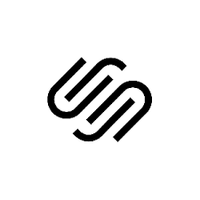 Abstract black and white logo with intertwined lines forming a stylized 'S' shape.