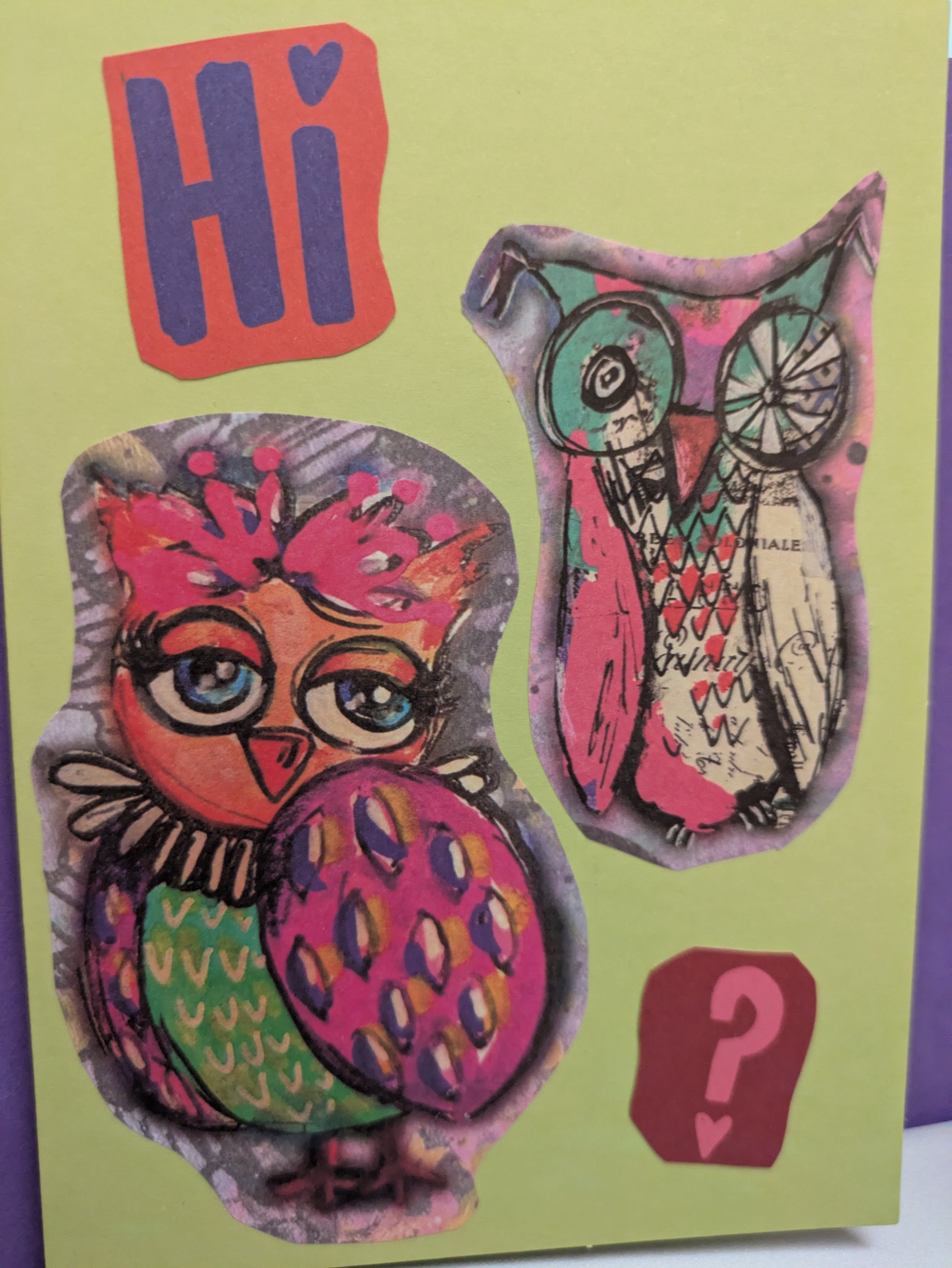 Valentine Hi Quirky Owls
