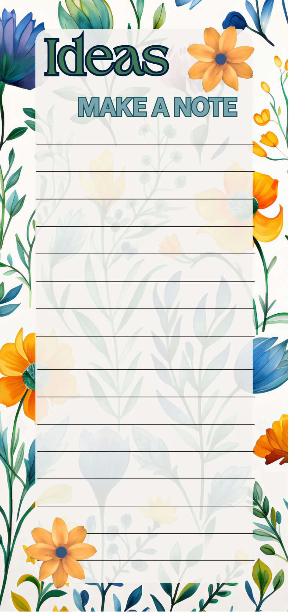 Make a note blue orange flower slim.png