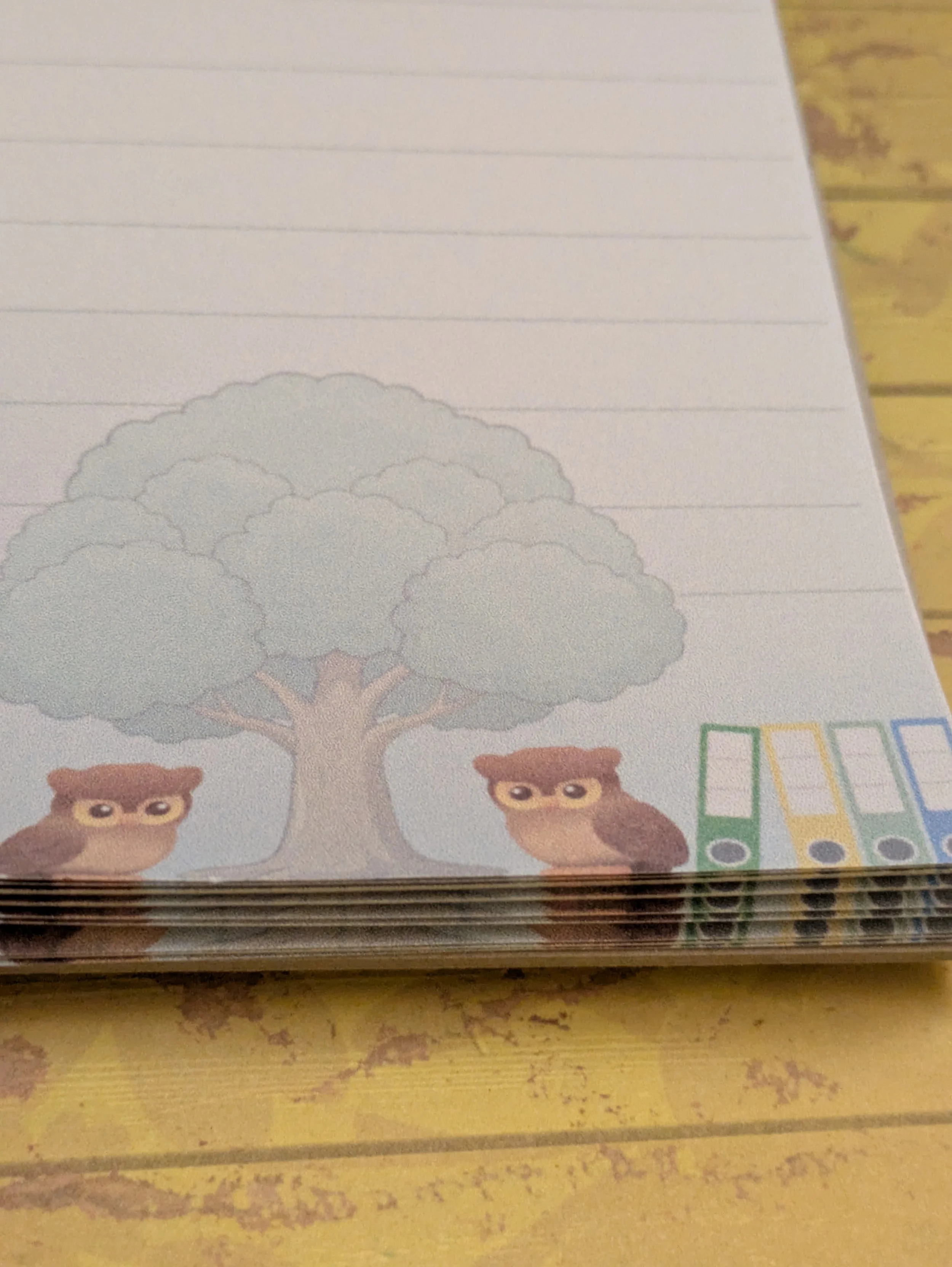 Notepad tall owl books pages tree.jpg