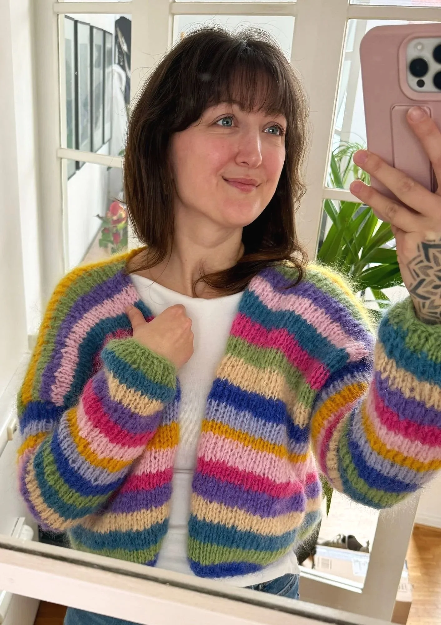 Bunter Strickcardigan