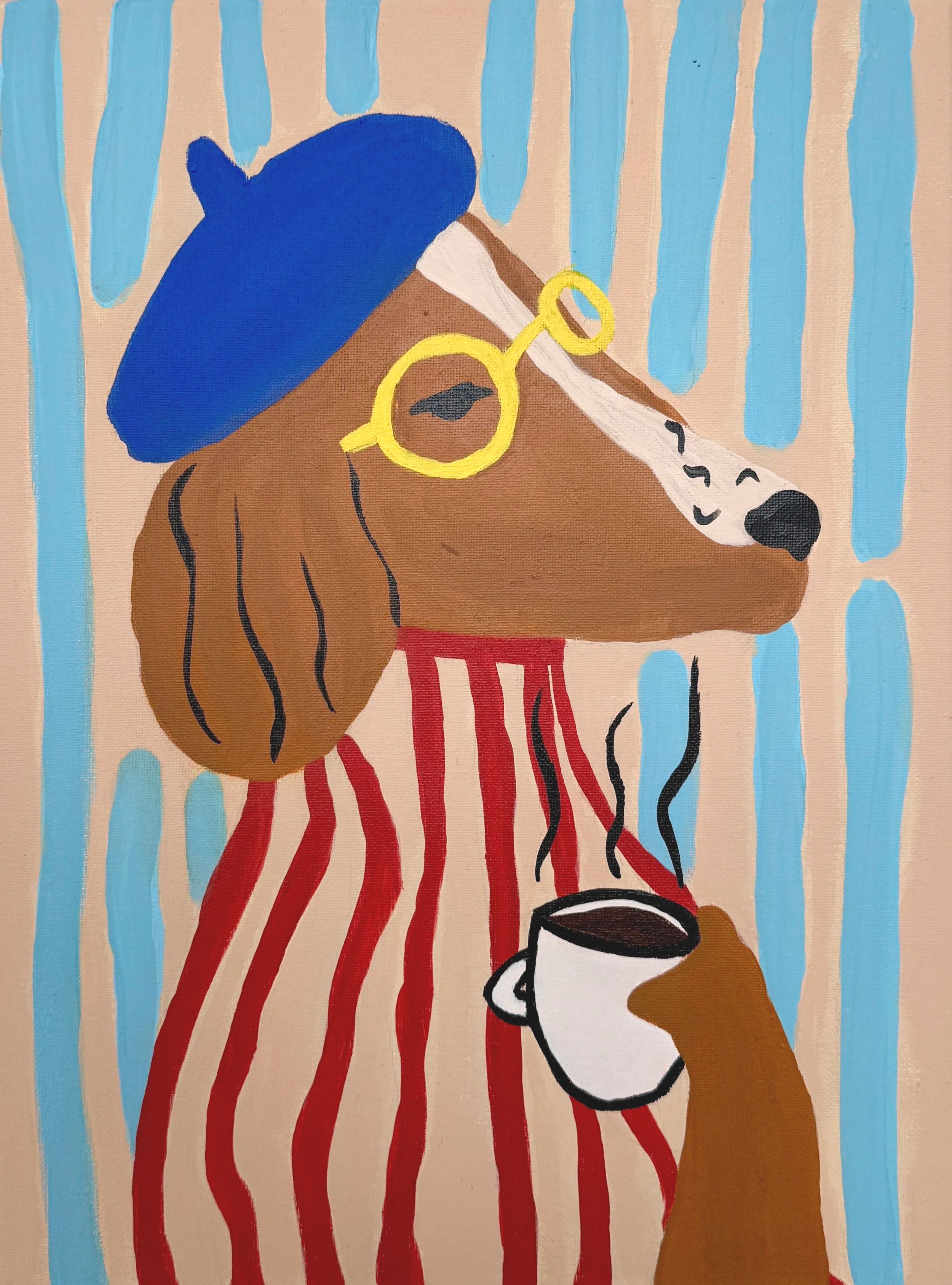 Acrylbild - Sophisticated Dog
