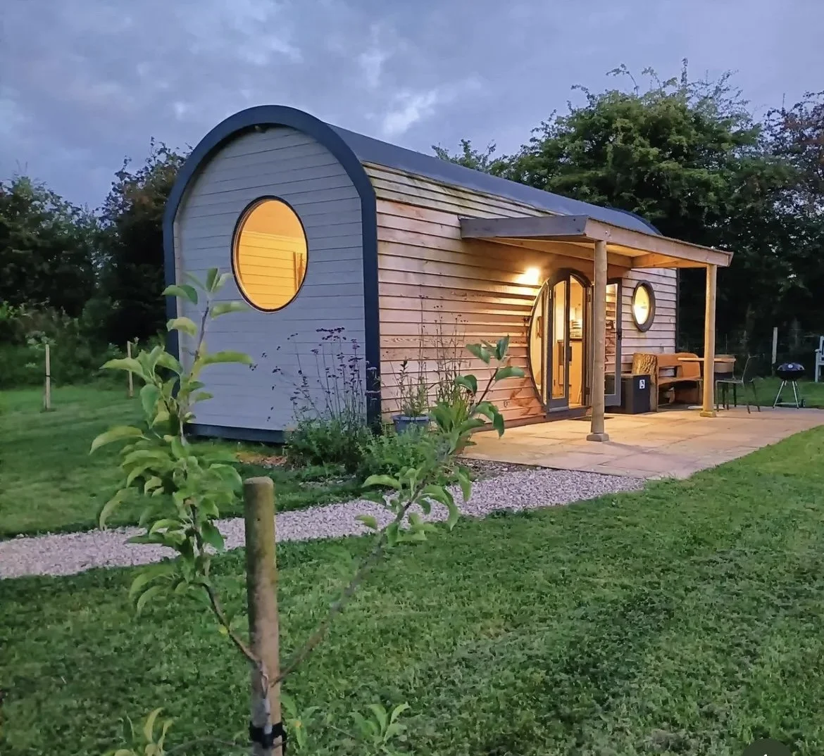 The fabulous pods at 3 Trees Glamping in Wirksworth, Derbyshire. Supported by The IT Factor for grant funding.