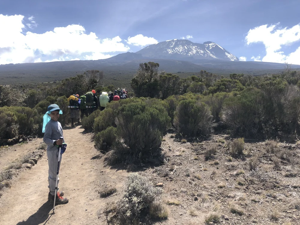 A clear view of the top of Kilimanjaro (summit is further behind this top)