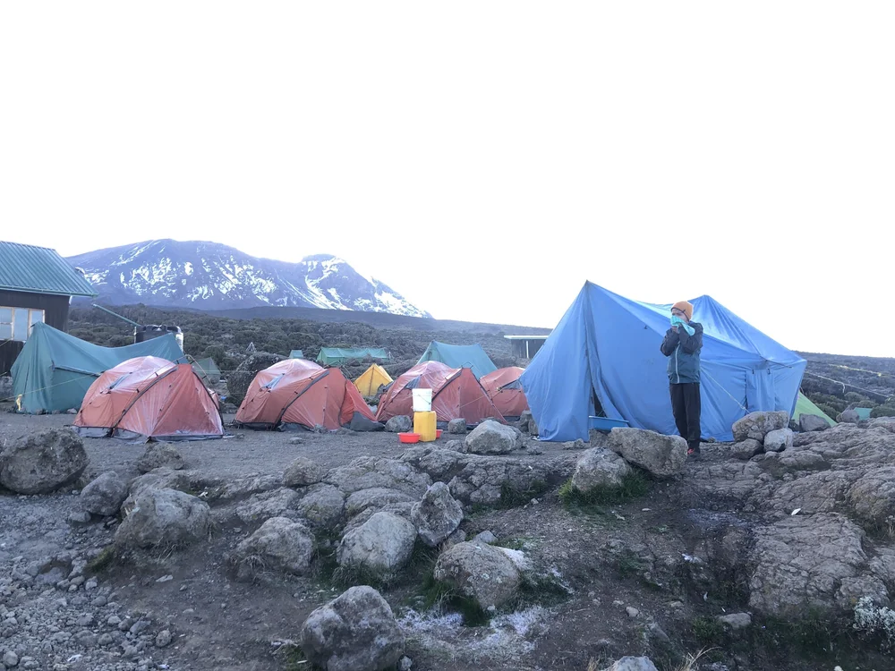 Getting ready in the morning on the mountains is also a unique experience