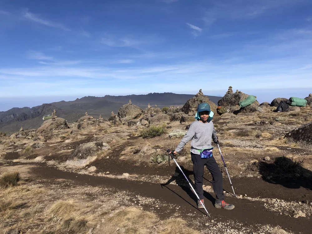 Cairns (small stones kept one above another) are used as route markers in the mountains