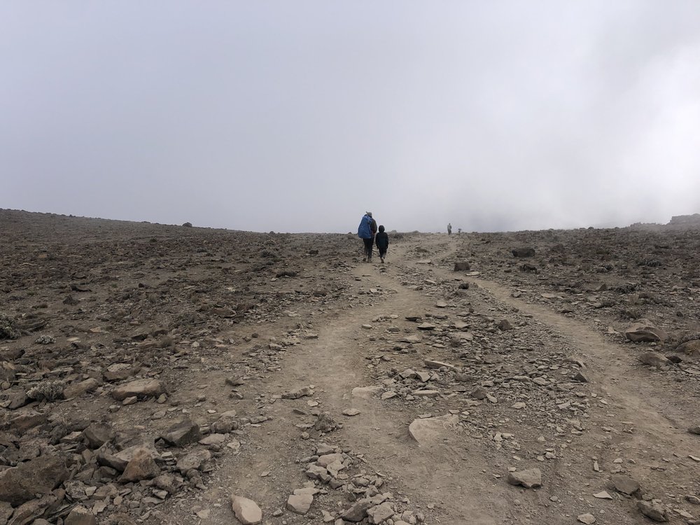 On the way down from Barafu to High Camp
