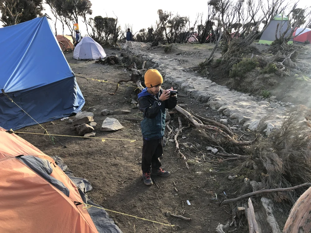 The back up camera I kept unused till summit, Param used it to its fullest later on