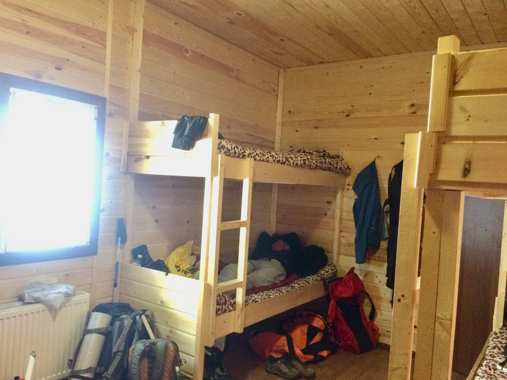 The room allotted to us, on the first floor of the hut