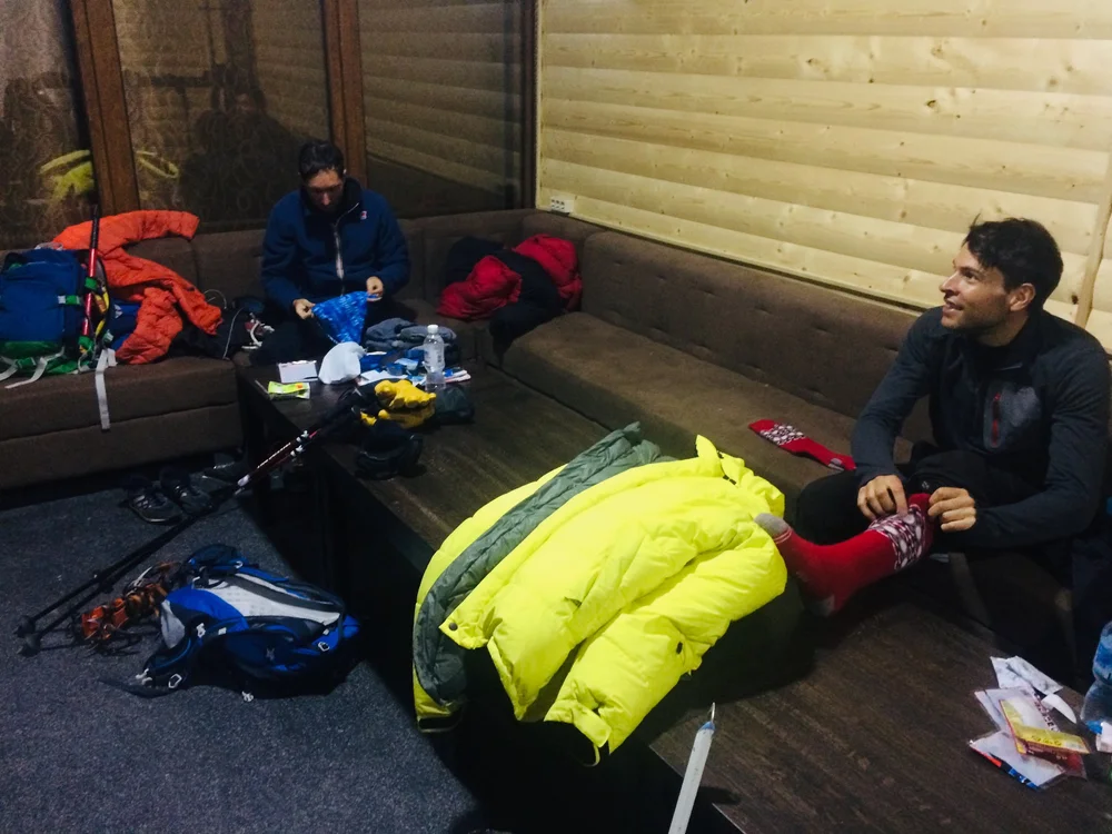 Getting ready for our summit attempt, ~2:00am, 10th Aug 2018