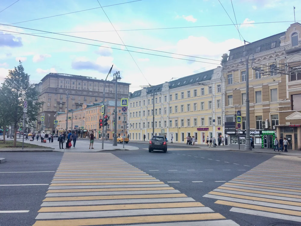 View in front of Belorussky train station