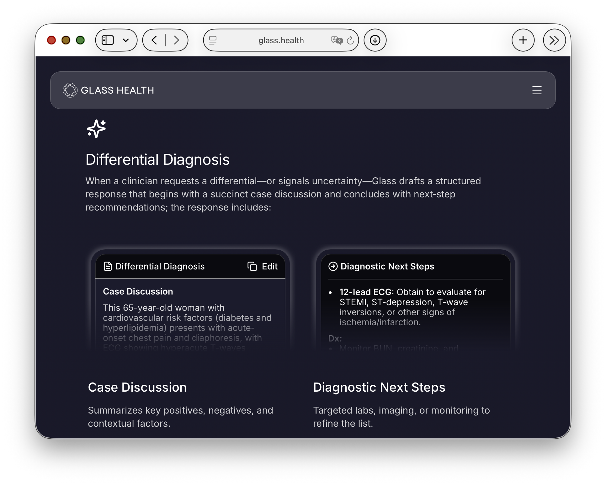 Glass.health home page