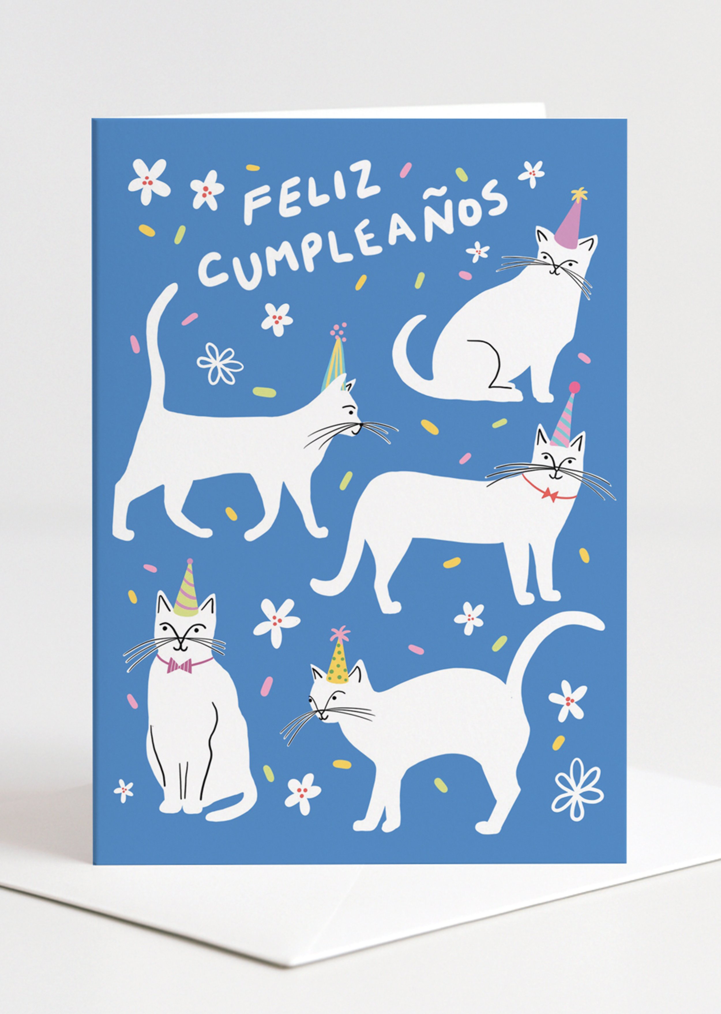 Tarjeta de Felicitación - Gatos de Cumpleaños