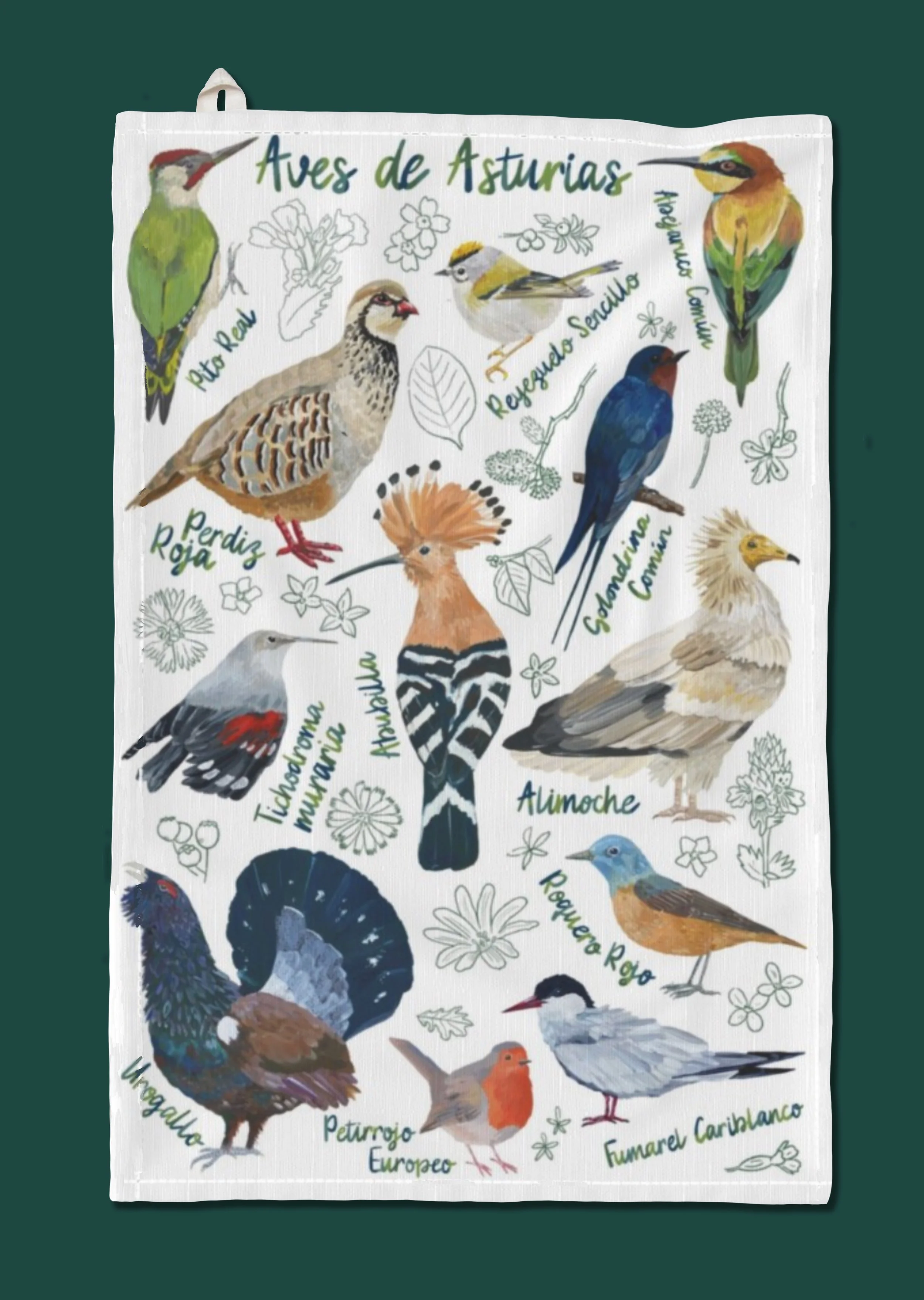 Aves de Asturias - Paño de Cocina