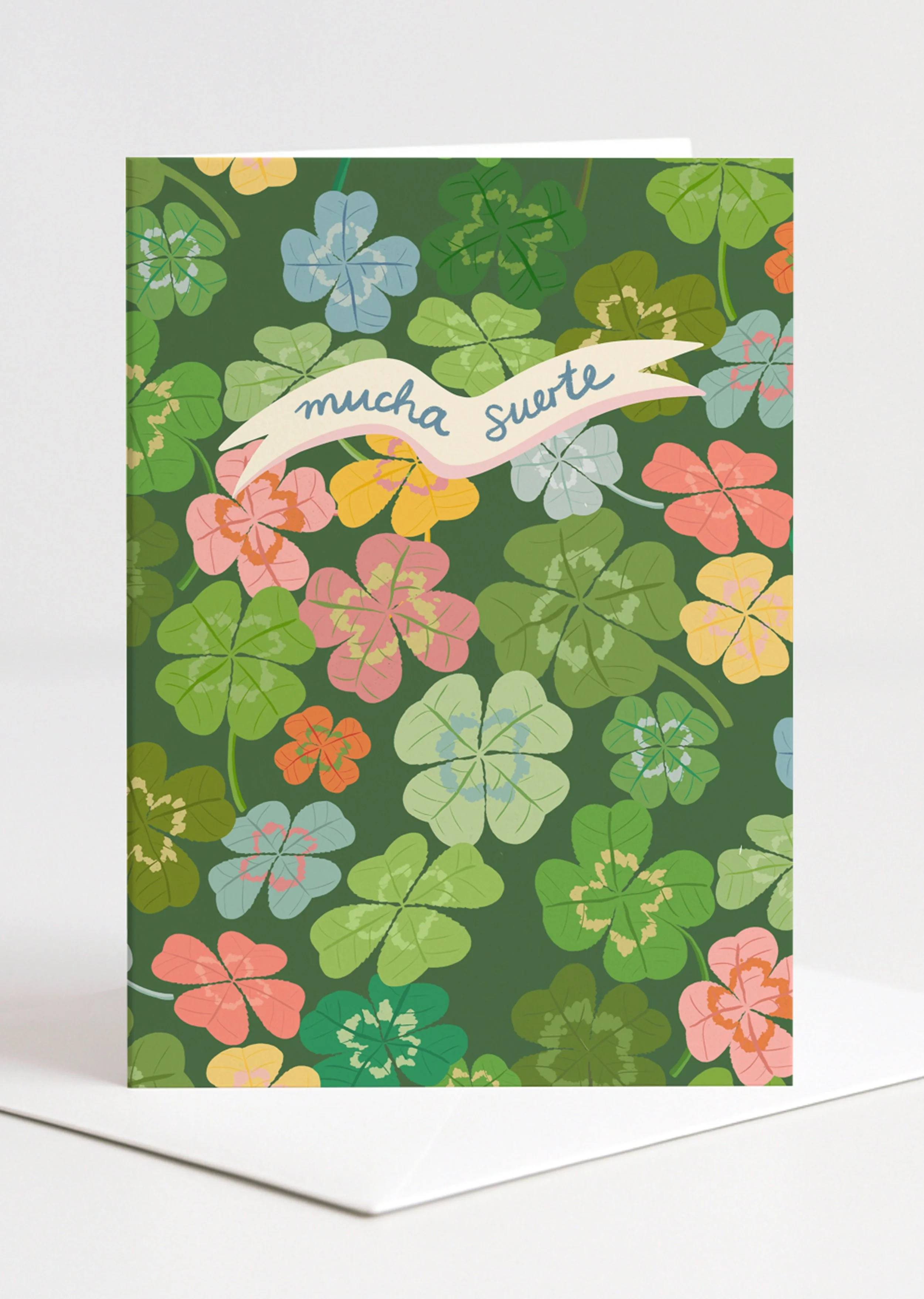 Tarjeta de Felicitación - Mucha Suerte