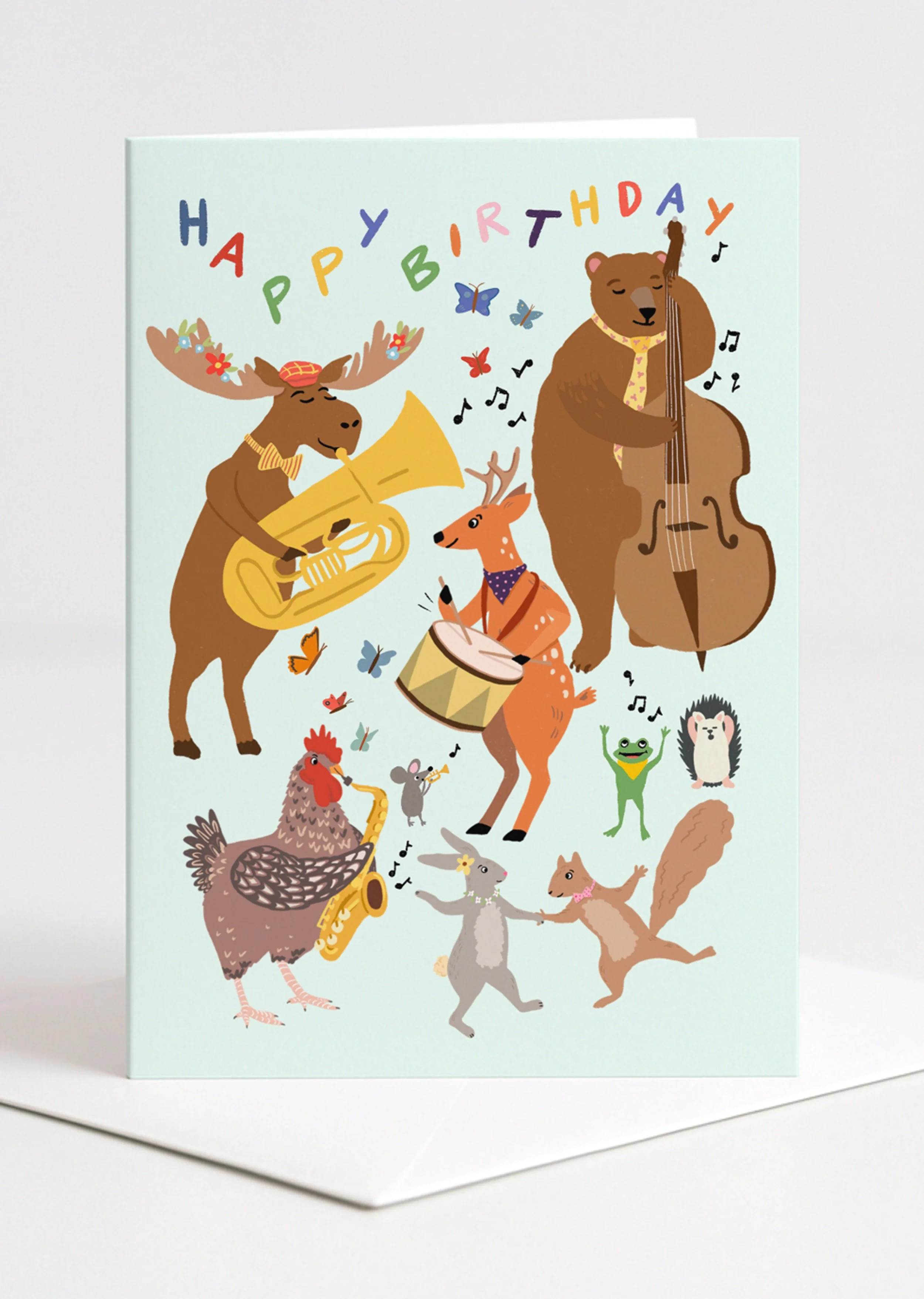 Tarjeta de Felicitación - Banda de Animales
