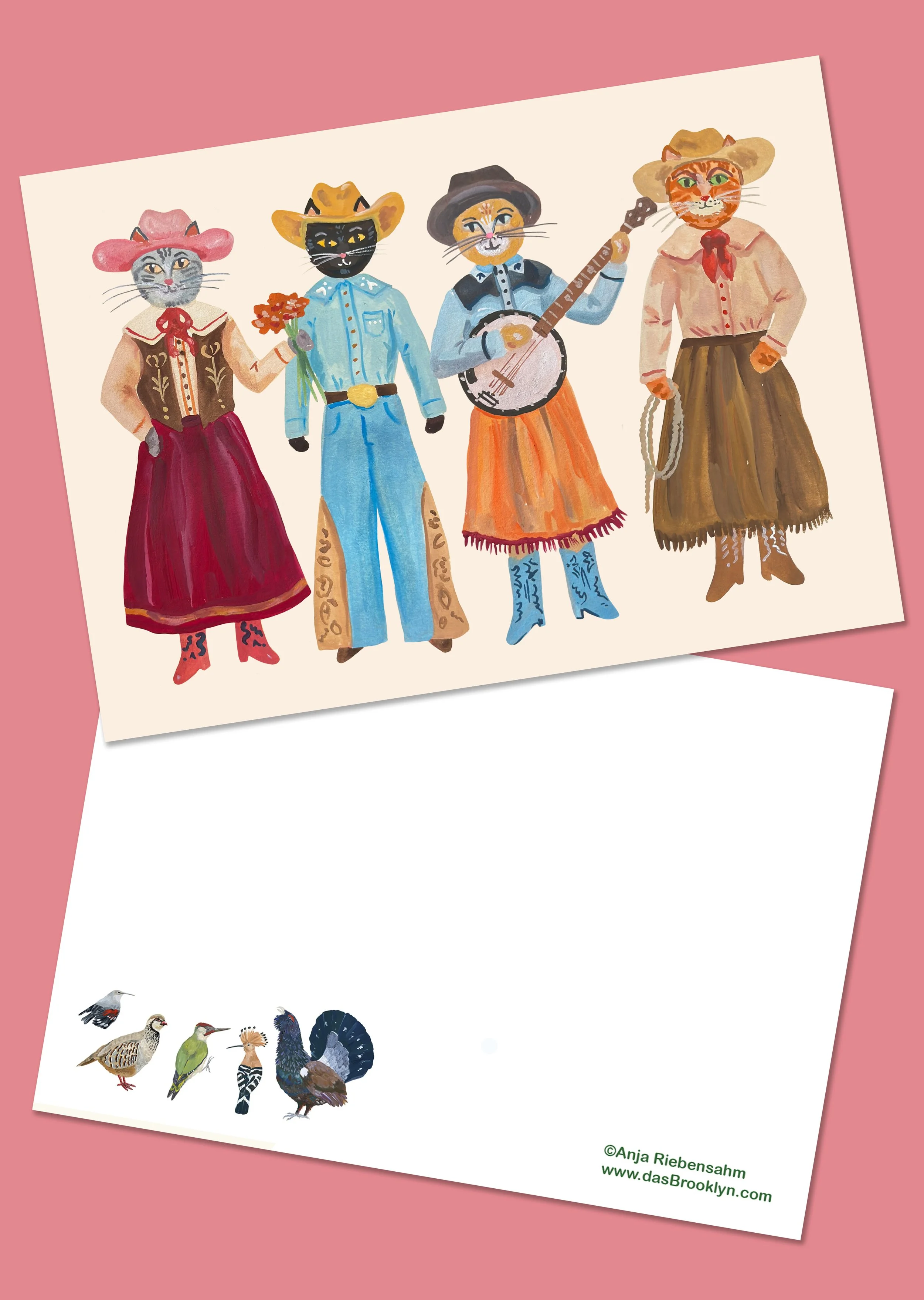 Postal - Gatas Vaqueras