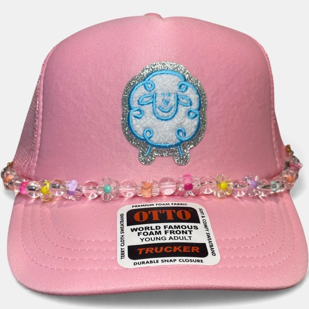 Youth Girls Sparkle Sheep Hat