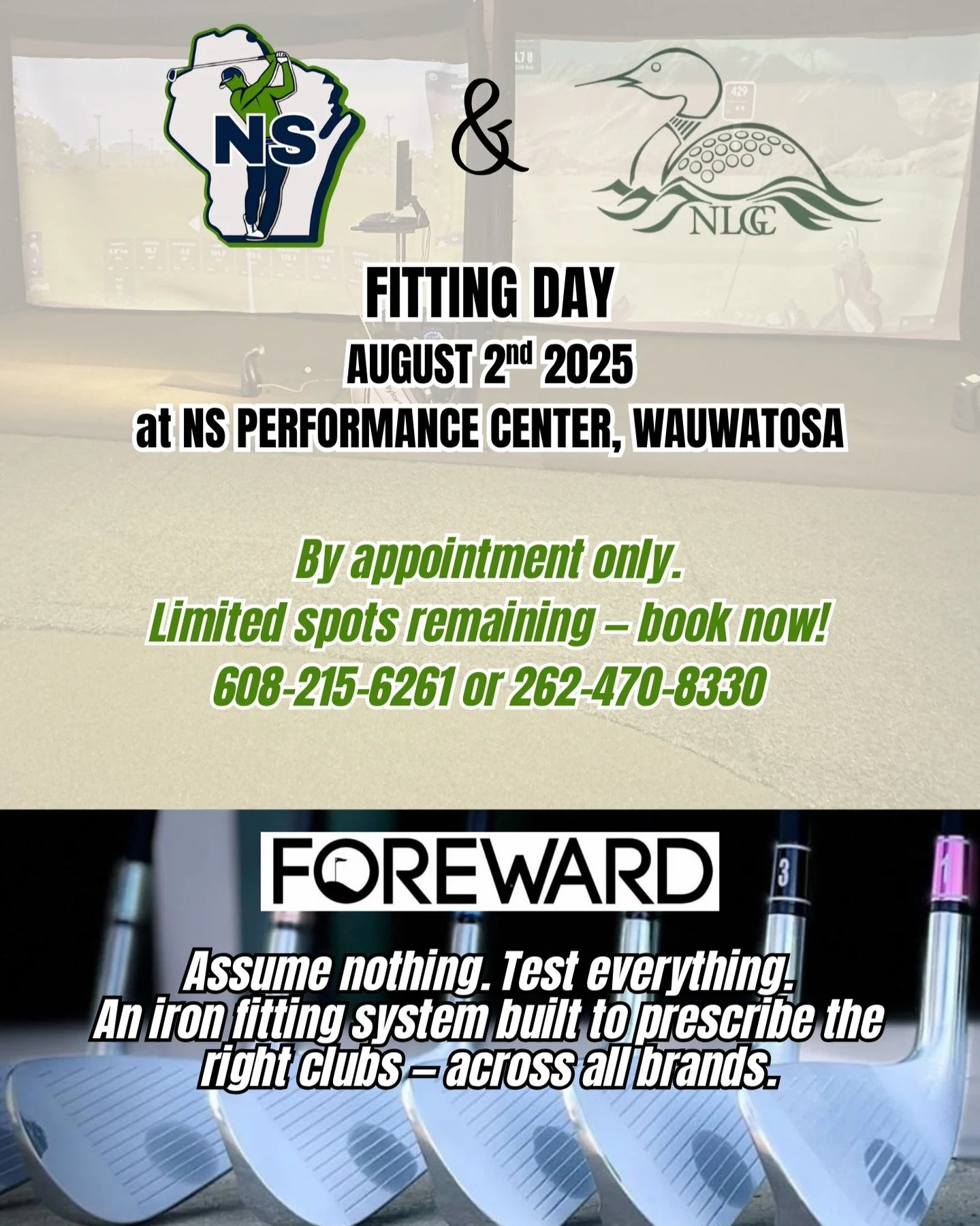 Experience the most advanced club fitting in golf — this Saturday at NS Performance Center in collaboration with Northern Long GC.
Powered by Foreward’s innovative fitting system, we can prescribe clubs to your unique swing, not the othe