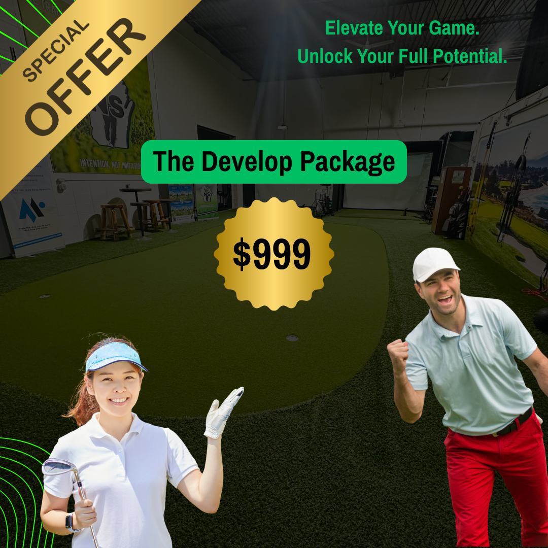 Golf ball near cup on putting green with cartoon green bird illustration