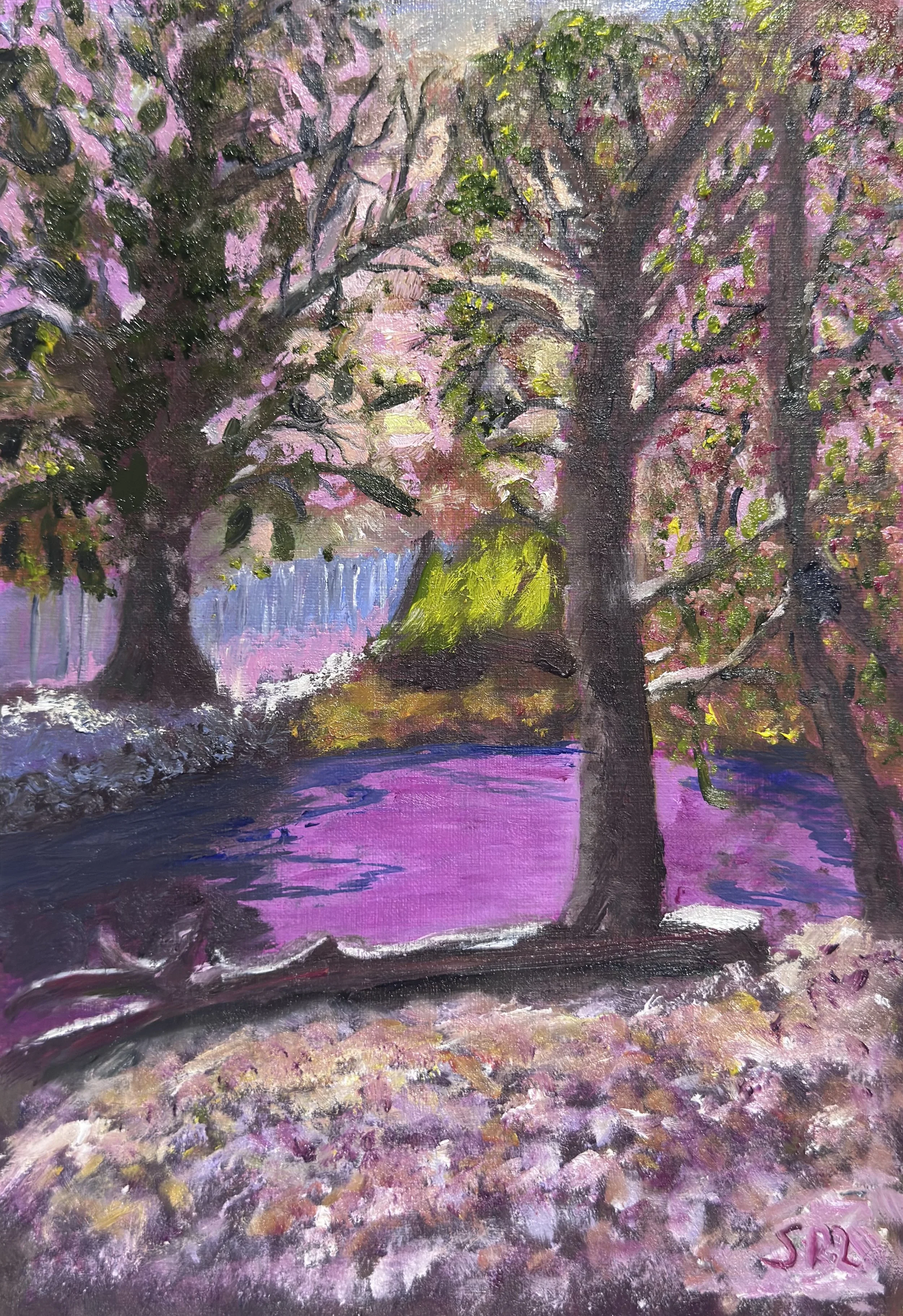 Winter Glimmer Oil on canvas · 12 × 16 in