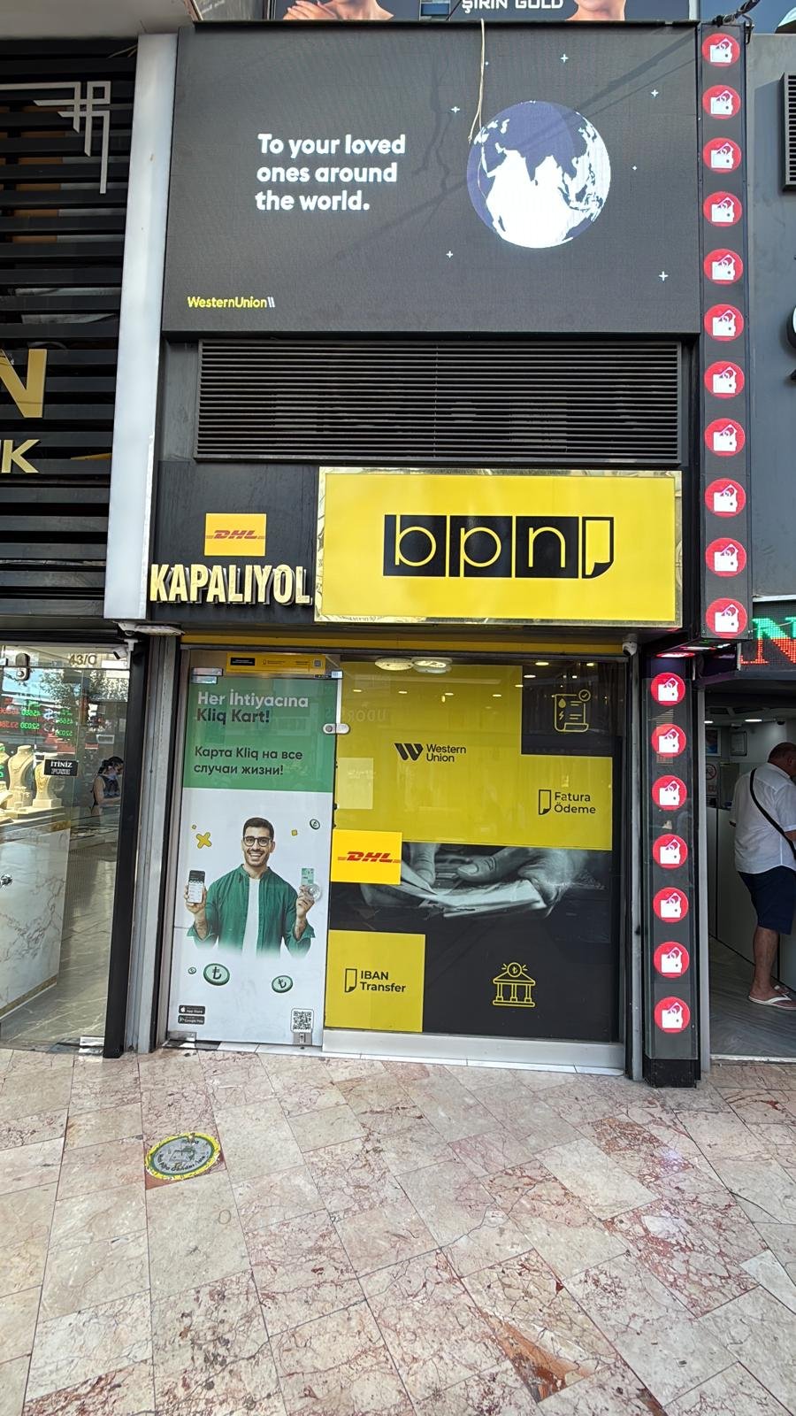 Western Union Antalya Kapalıyol işlem noktası