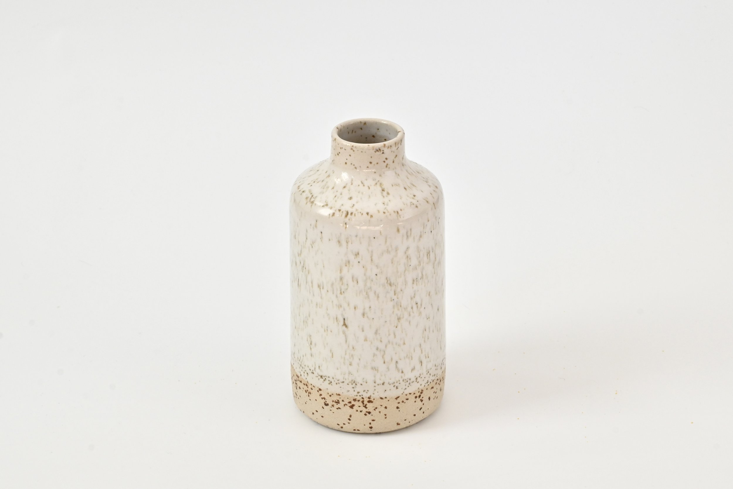 white speckled vase
