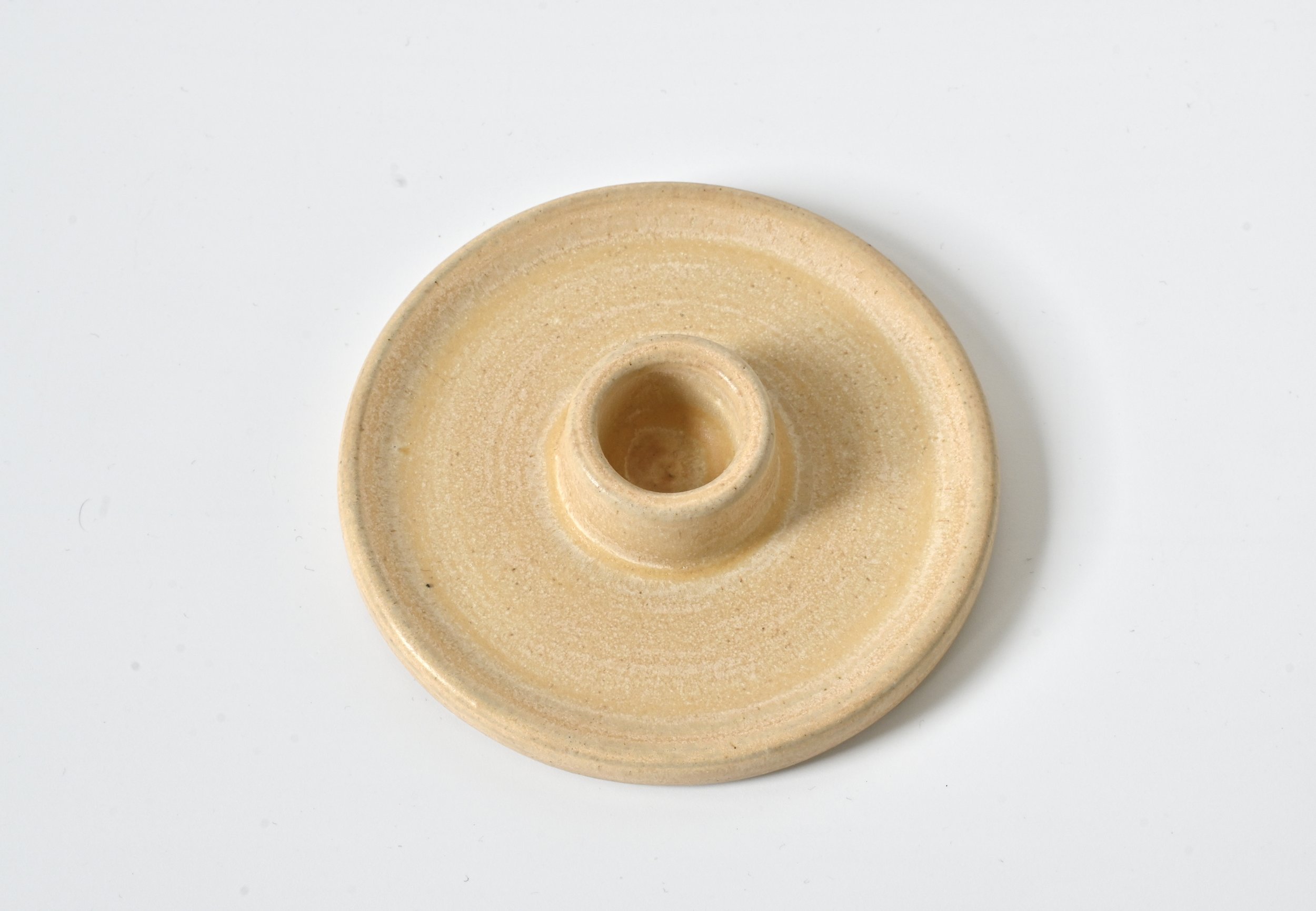 butter yellow candle holder
