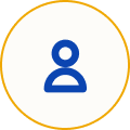 Icon of a person representing a user or user profile
