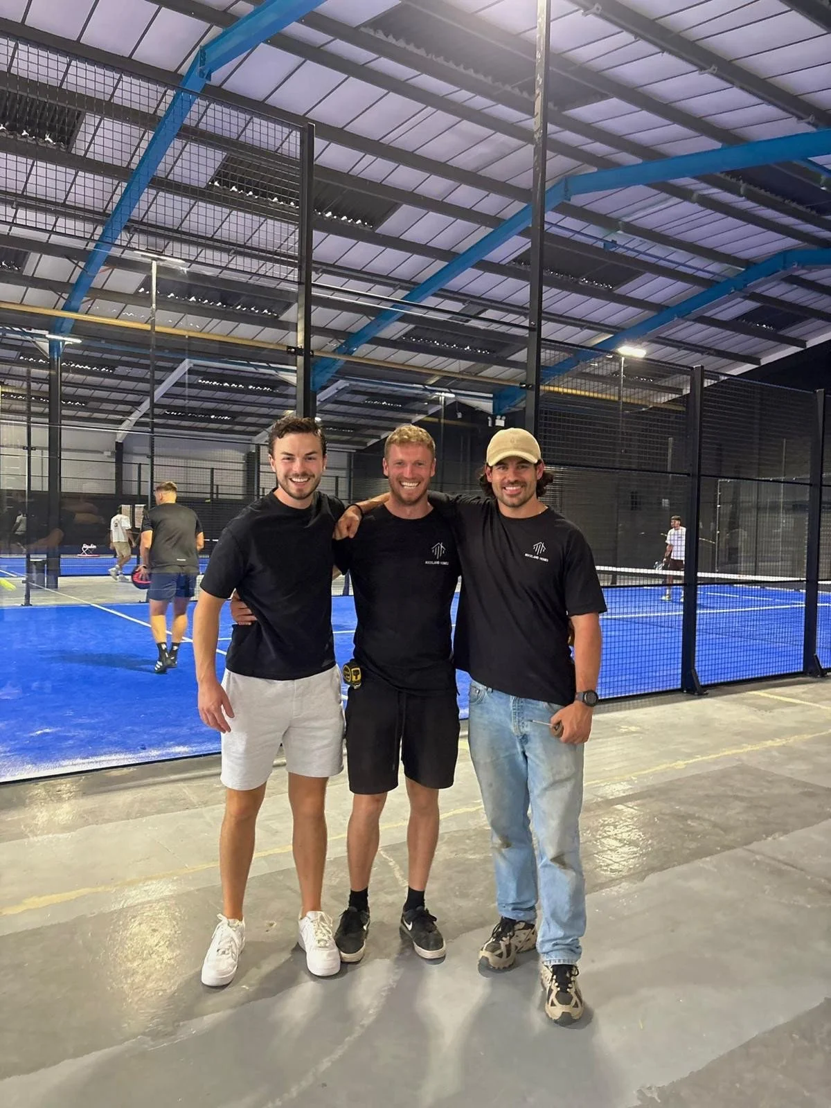 Padel Up founders Olly, Luke and Mac