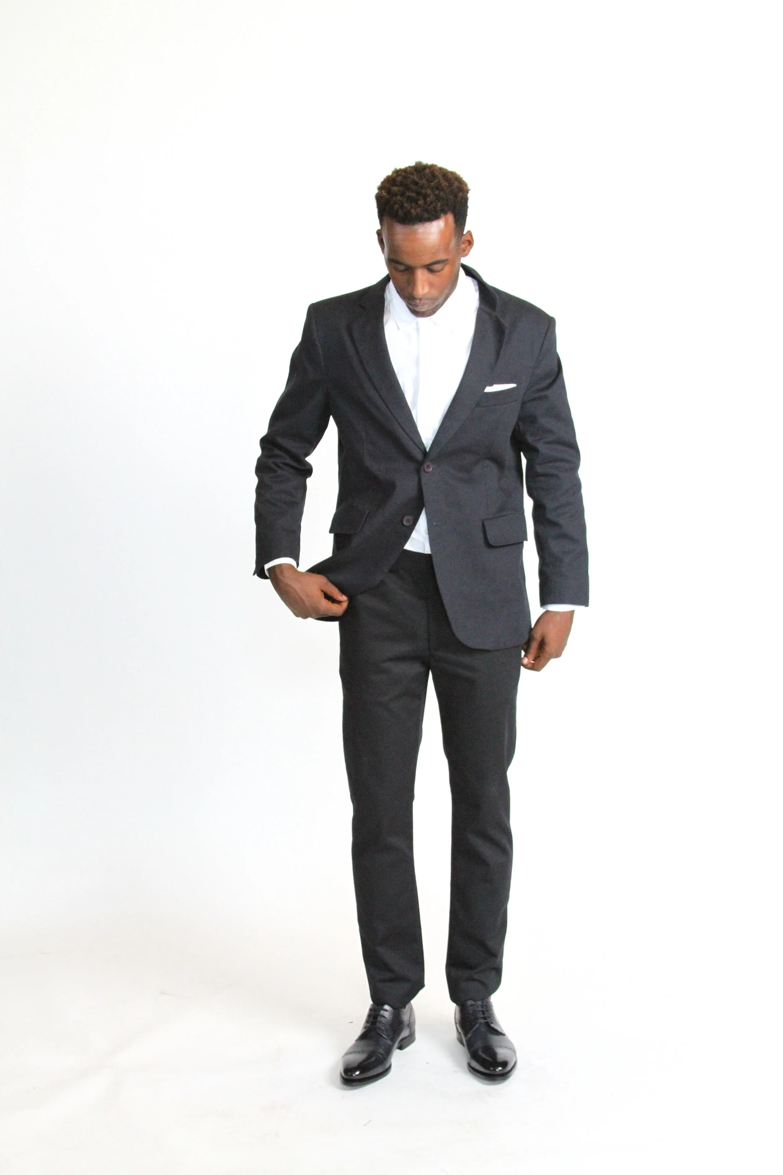 Finery's Men's Three Piece Suit in Blue Poly Blend (Copy)