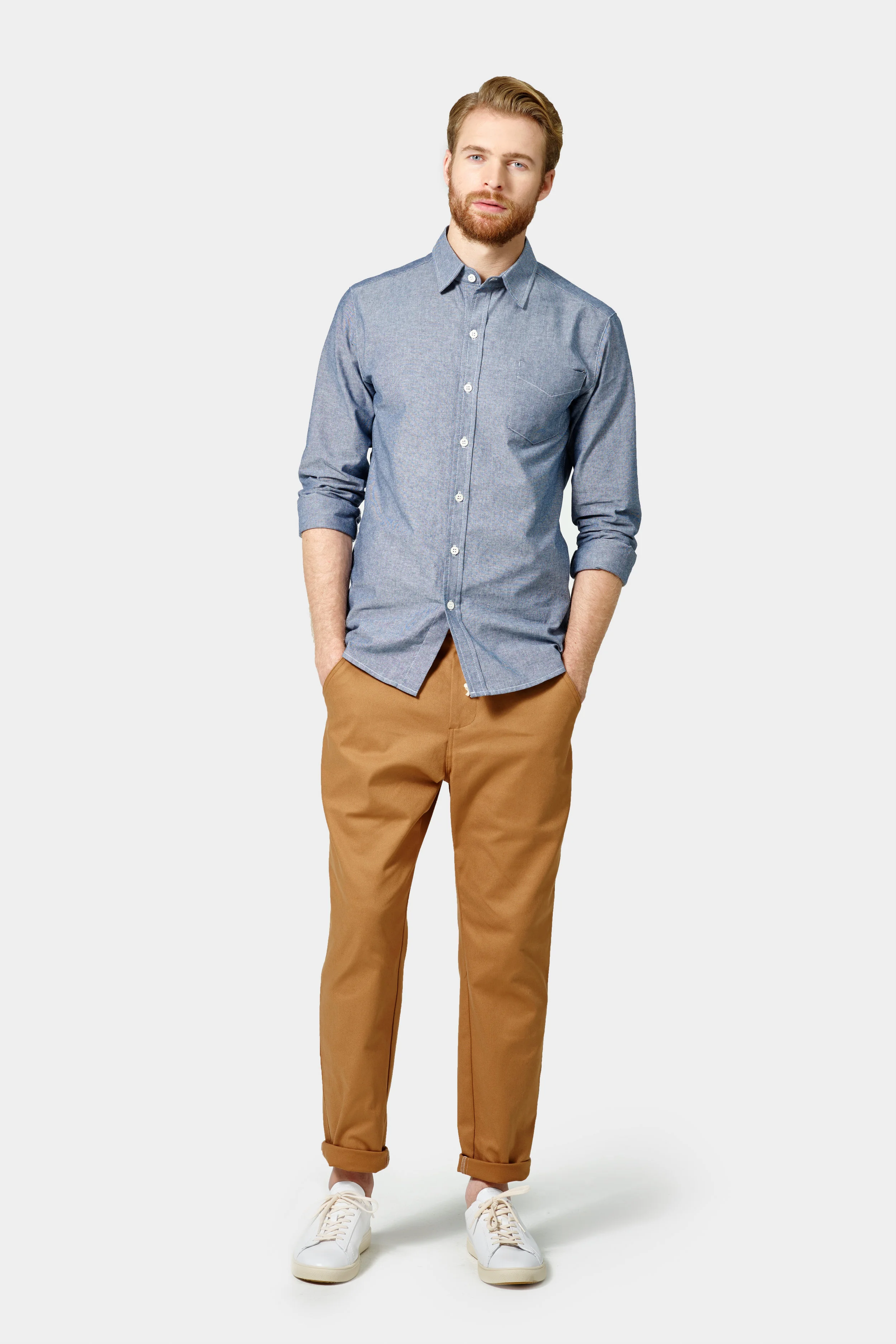 Finery Men’s Slim Long Sleeve Button Down Shirt, Hotel Uniform (Copy)