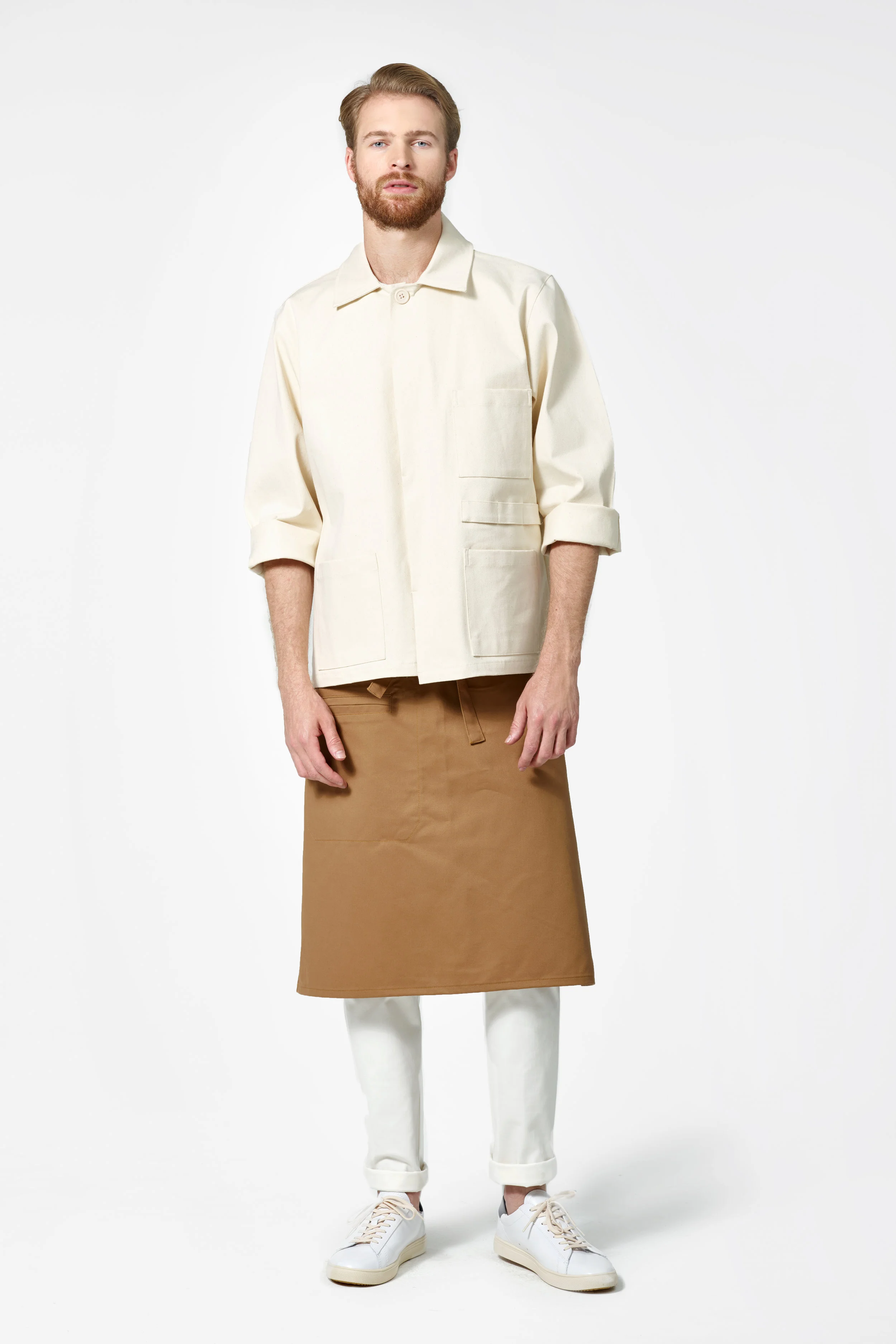 Finery Men’s Workwear Coat in Ecru, Kitchen Uniform (Copy)