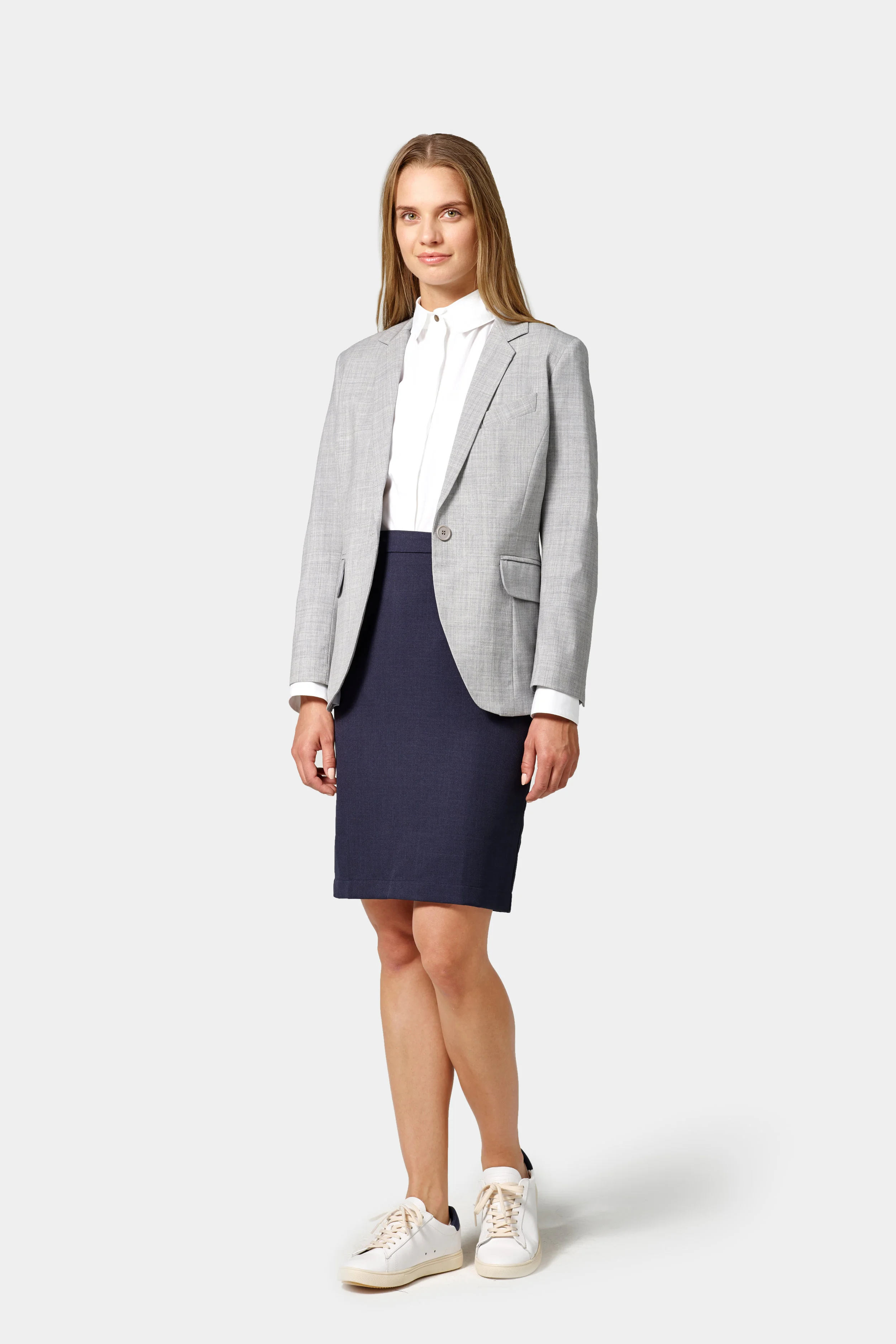 Finery Women’s Pencil Skirt in Navy Poly Blend, Hotel Uniform (Copy)