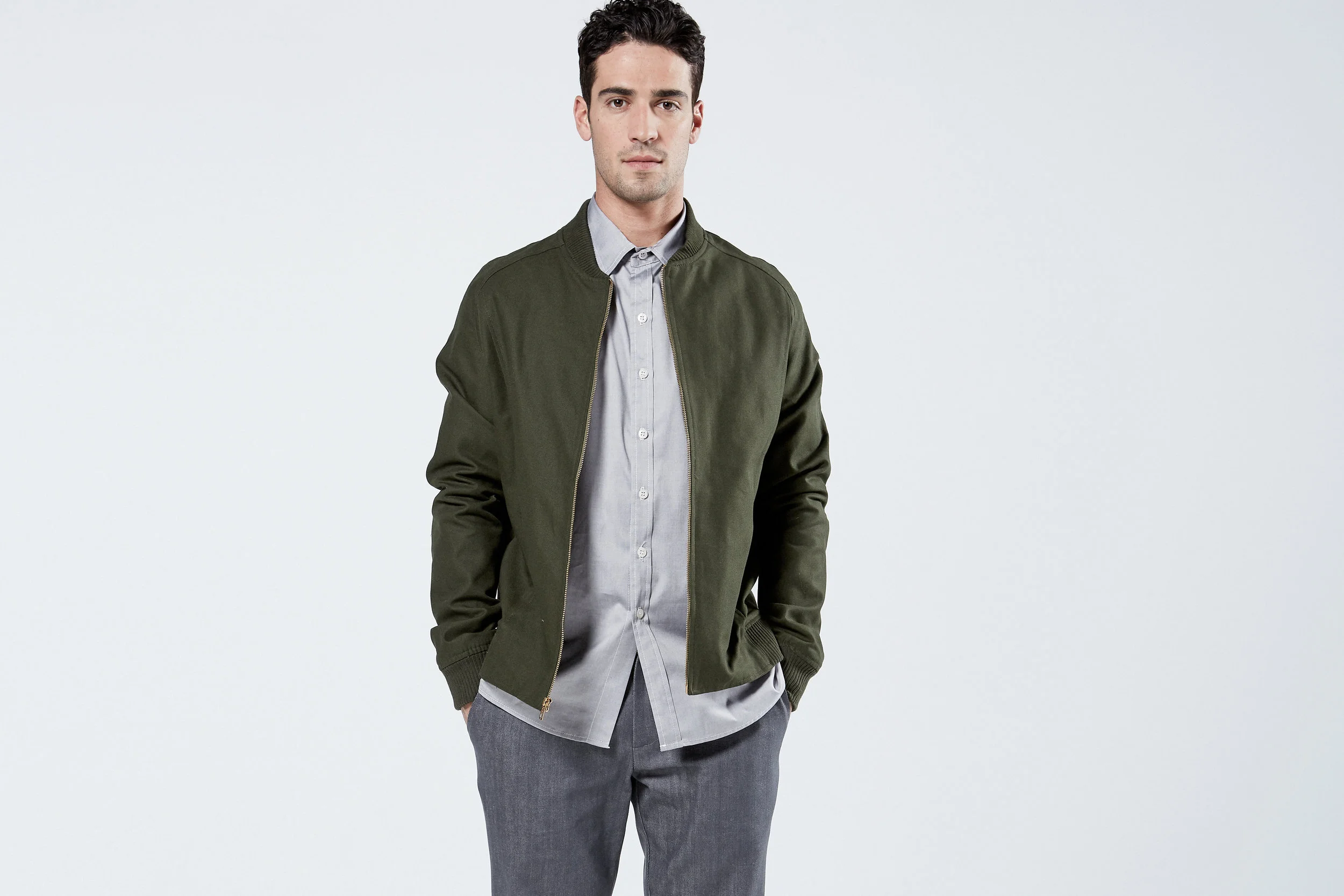Finery Bomber Jacket in Army Green, Hotel Uniform (Copy)