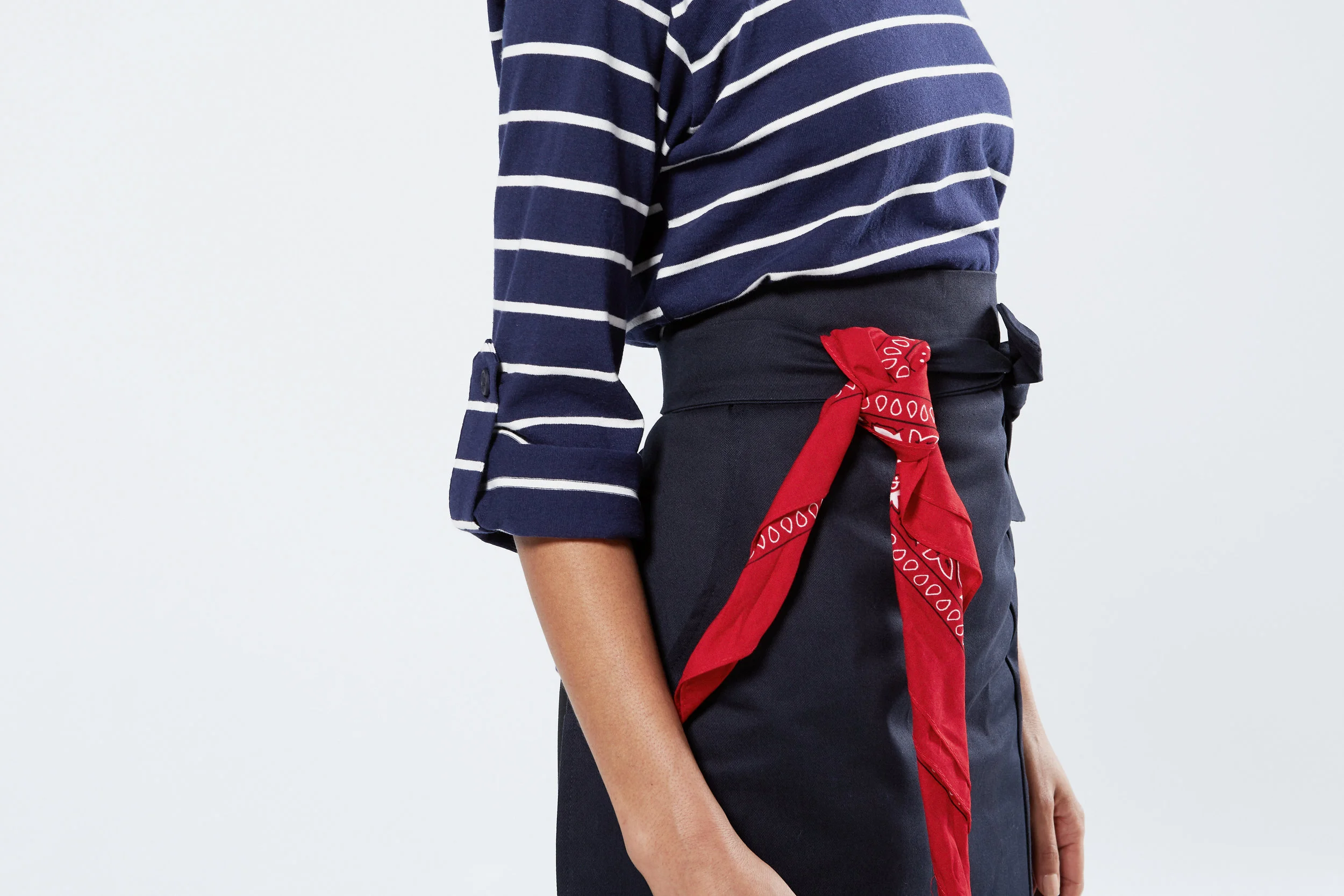 Finery Short Apron in Navy, Housekeeping Uniform (Copy)