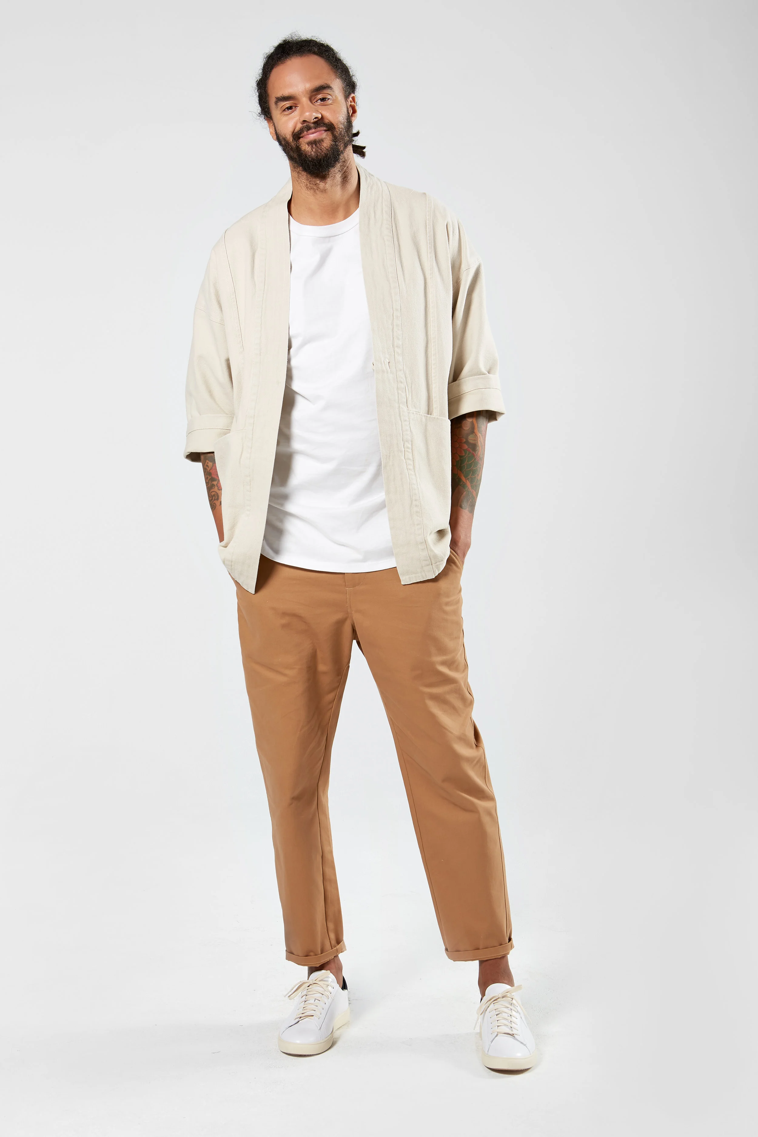 Finery Drawstring Chinos in British Khaki, Hospitality Uniform (Copy)