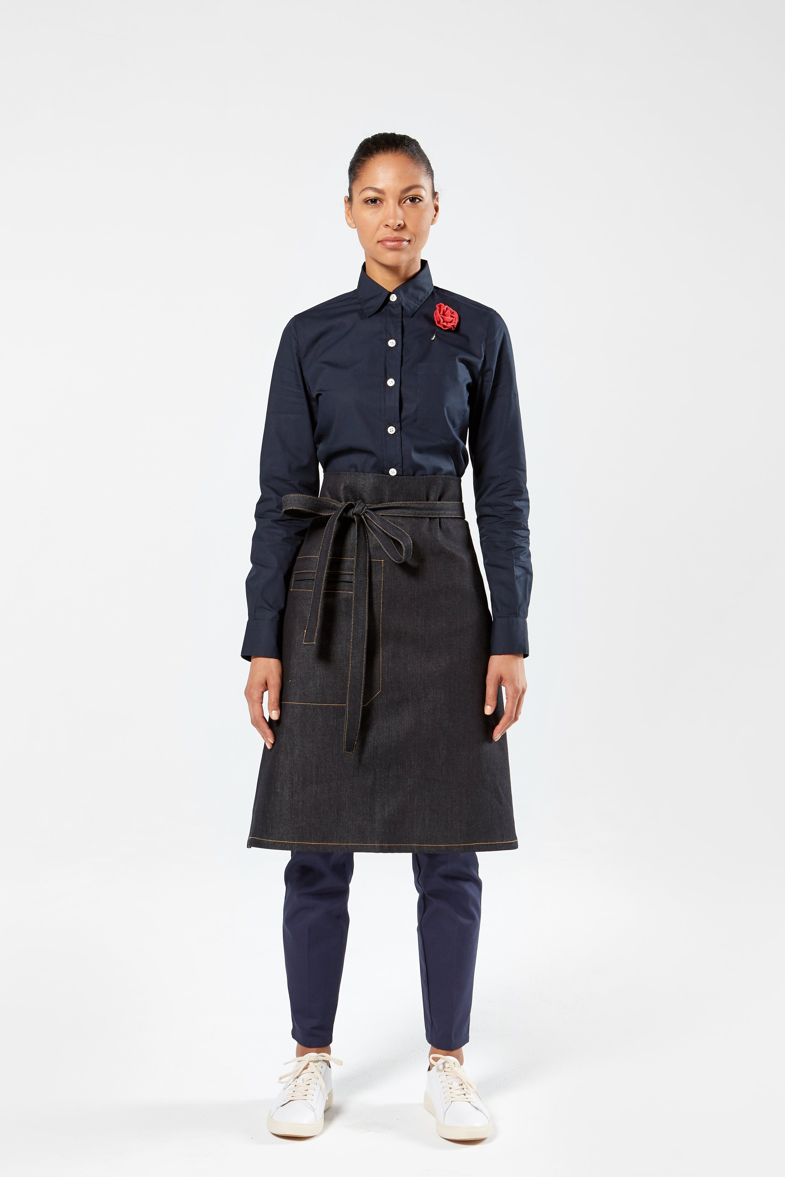 Finery Full Apron, Welt Pocket in Dark Denim, Hotel Uniform (Copy)